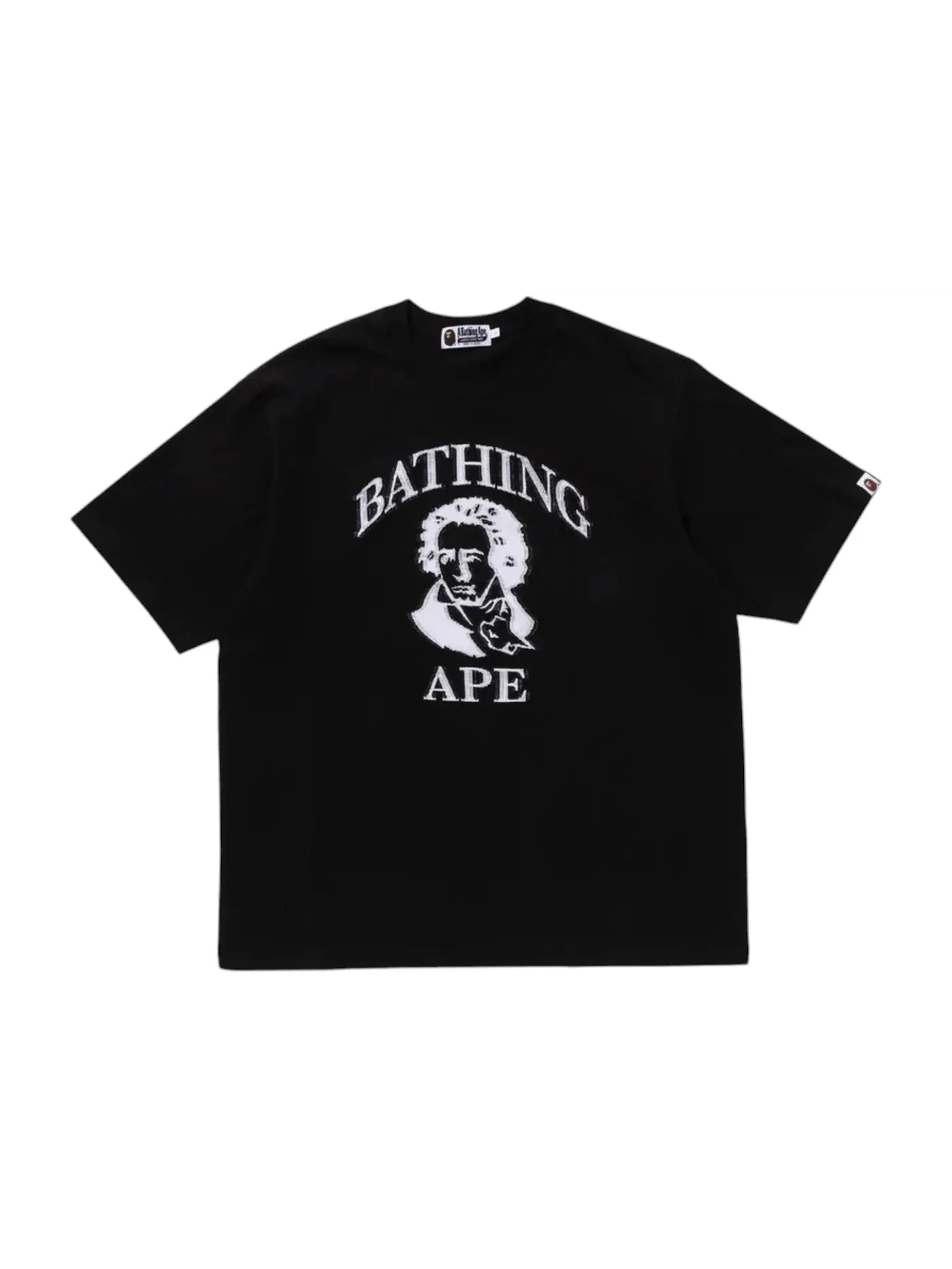 Мужская футболка с принтом Beethoven Graphic Relaxed Fit Tee BAPE — изображение 1 из 1, черный