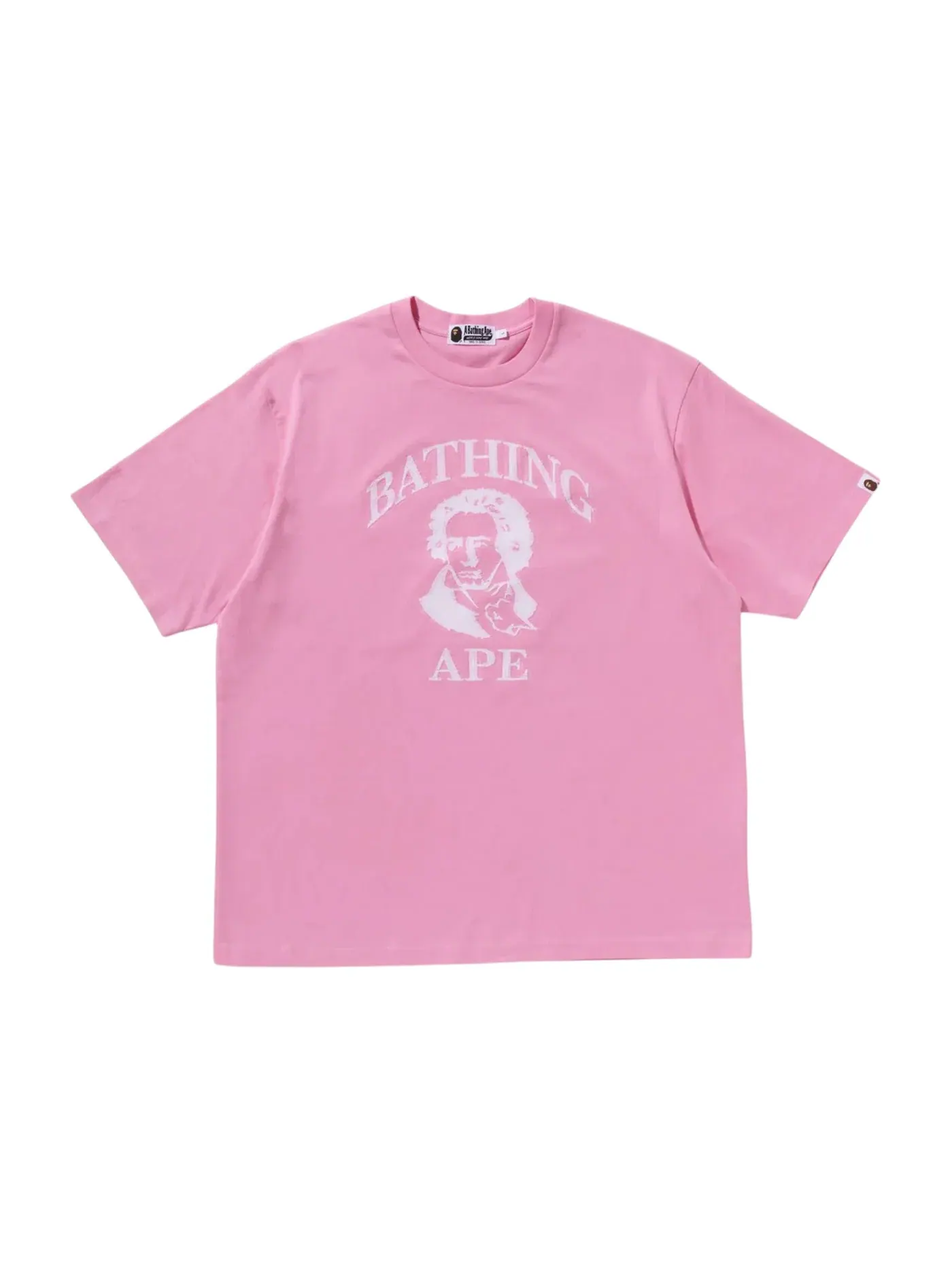Мужская футболка с принтом Beethoven Graphic Relaxed Fit BAPE — изображение 1 из 1, розовый