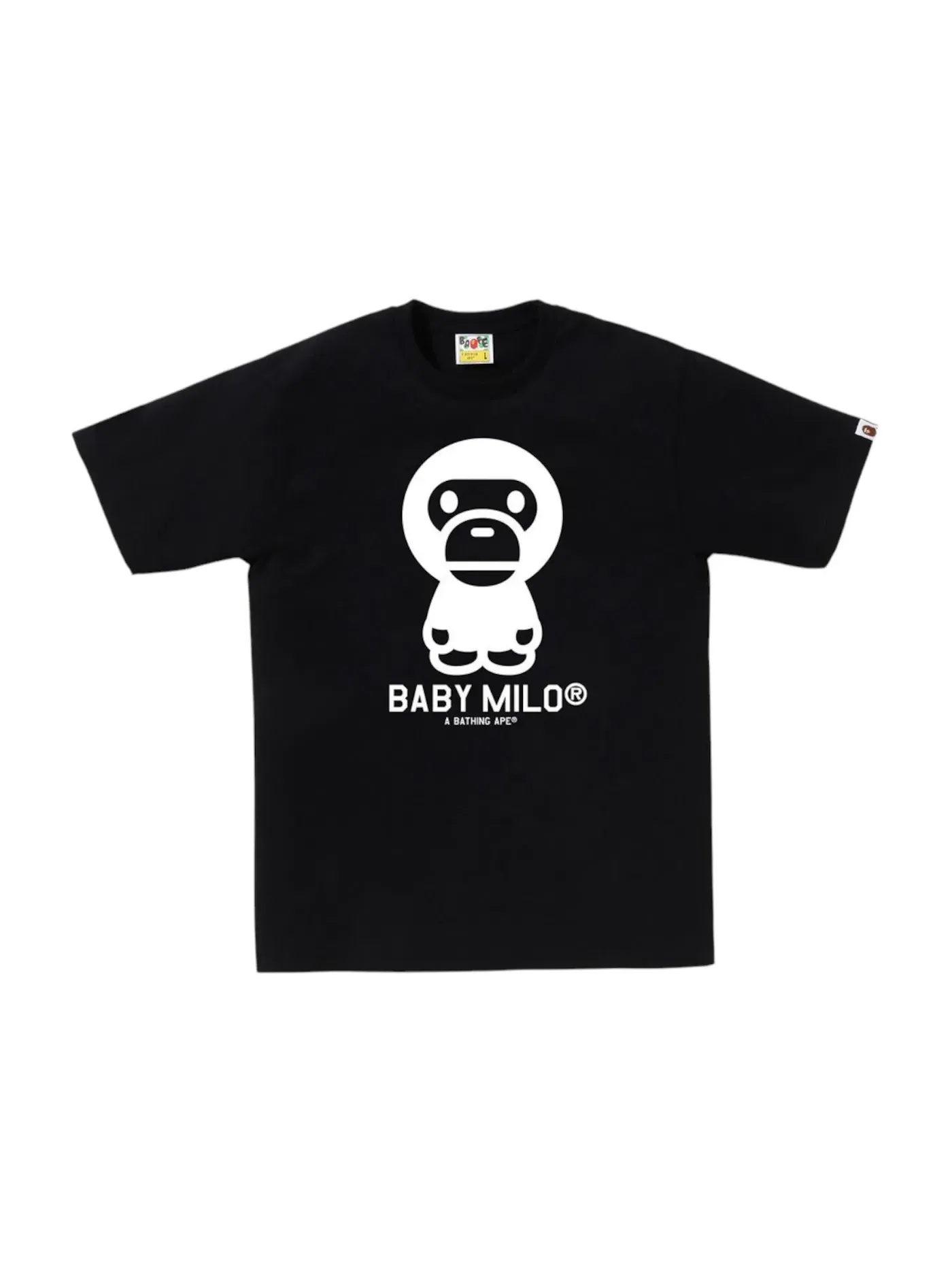 Мужская футболка с принтом BAPE Bicolor Baby Milo Tee — изображение 1 из 1, черный
