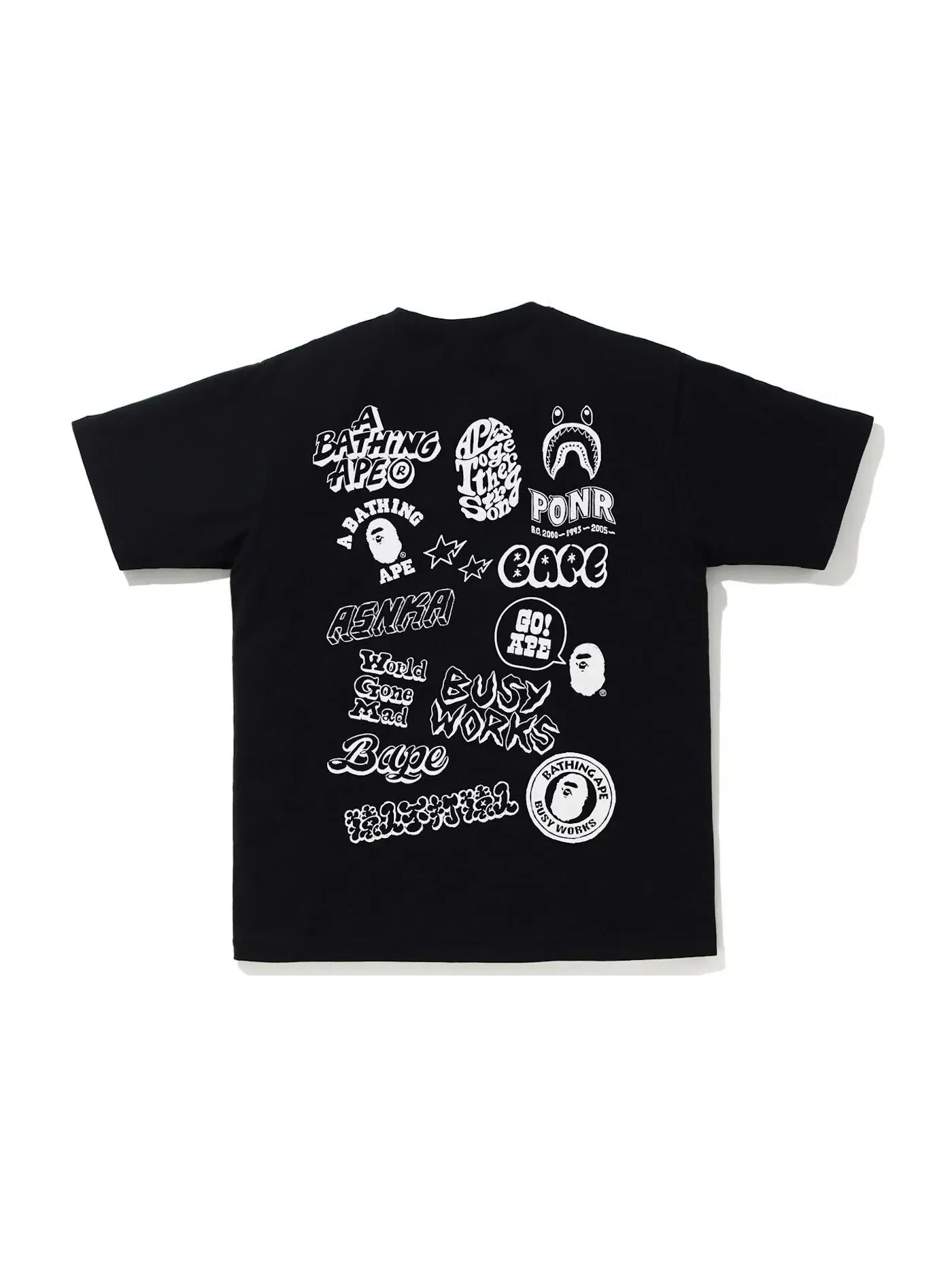 Мужская футболка с принтом BAPE Bicolor BAPE Graffiti Tee BAPE — изображение 1 из 2, черный