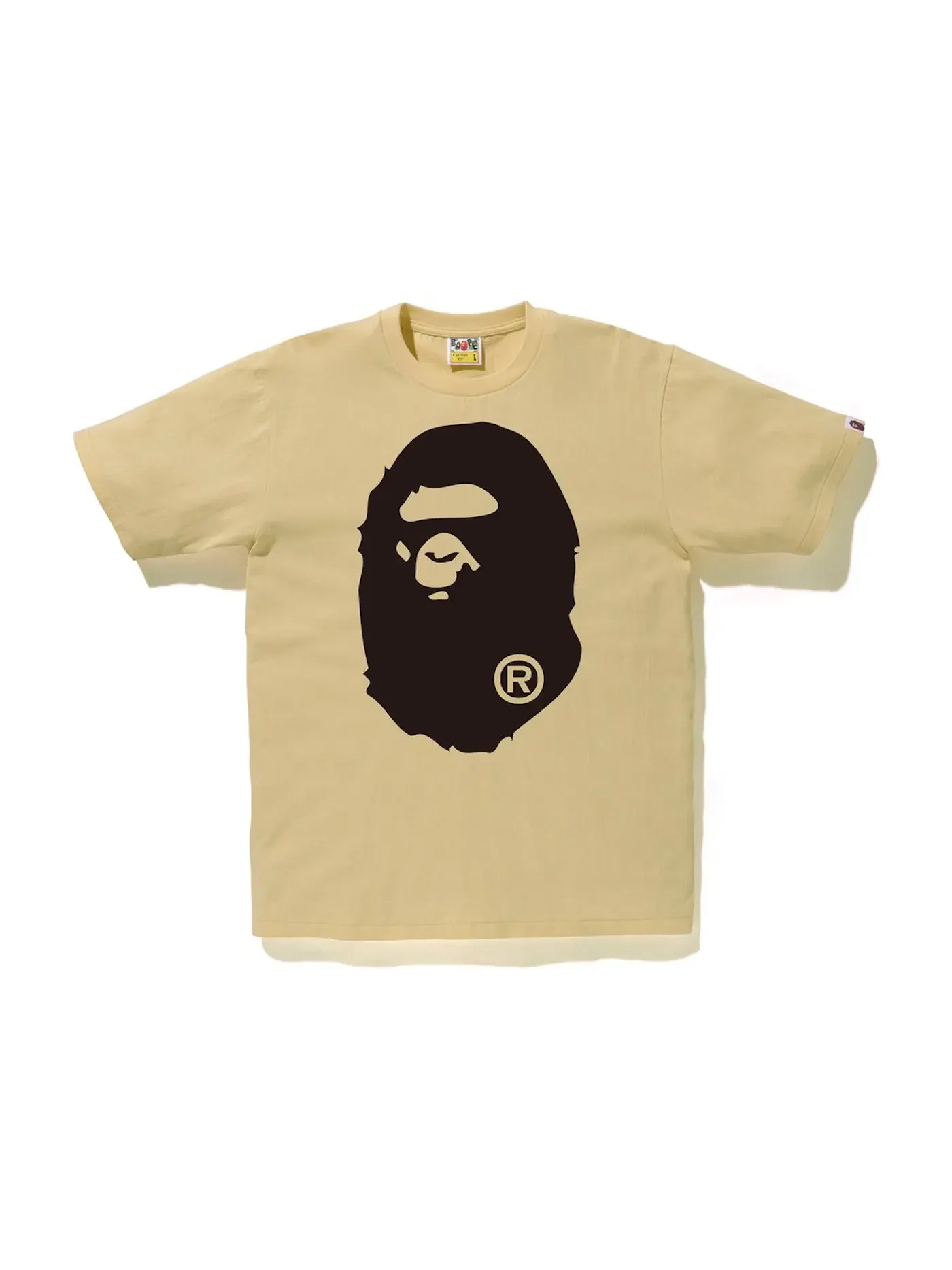 Мужская футболка с принтом Tee BAPE — изображение 1 из 2, бежевый