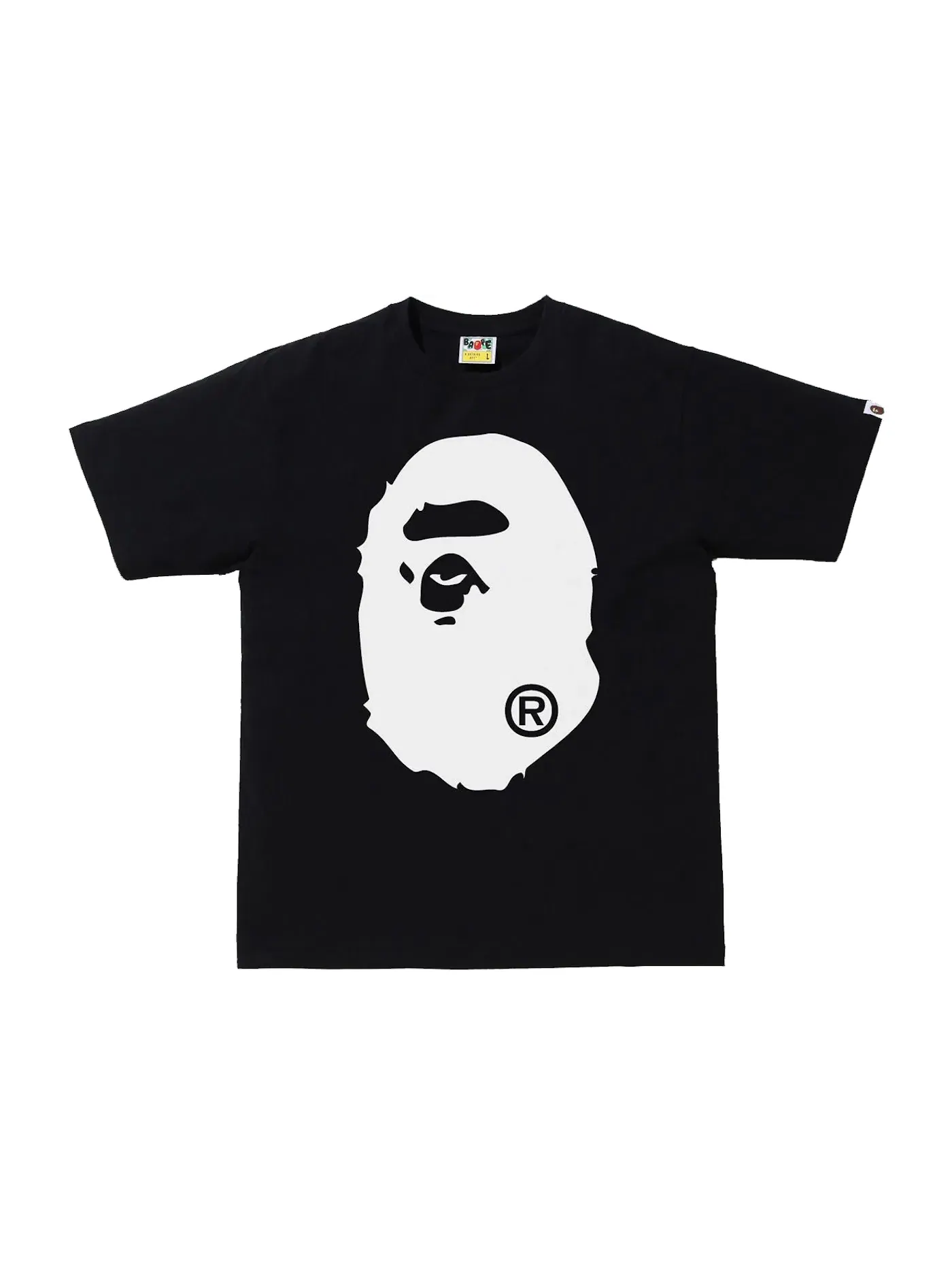 Мужская футболка с принтом BAPE Bicolor Big Ape Head Tee — изображение 1 из 2, черный