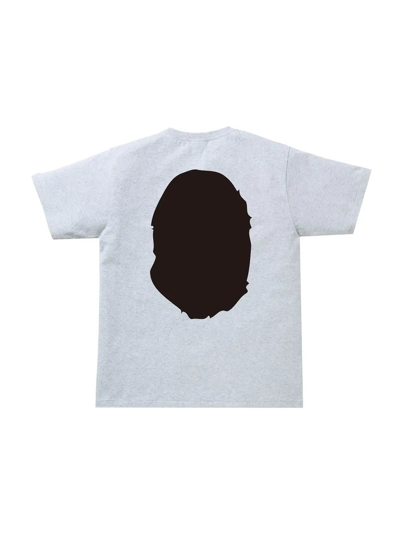Мужская футболка с принтом BAPE Bicolor Big Ape Head Tee BAPE — изображение 2 из 2, серый
