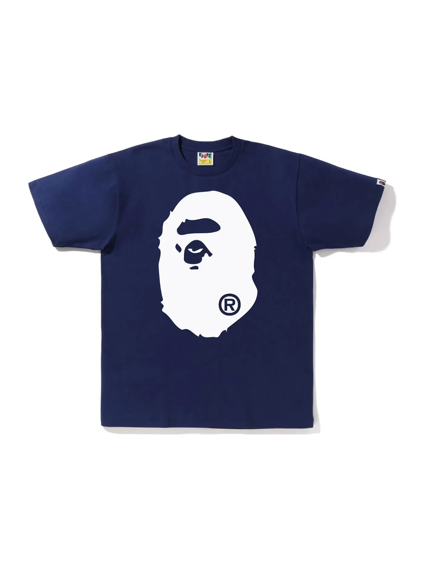 Мужская футболка с принтом BAPE Big Ape Head Tee — изображение 1 из 2, темно-синий