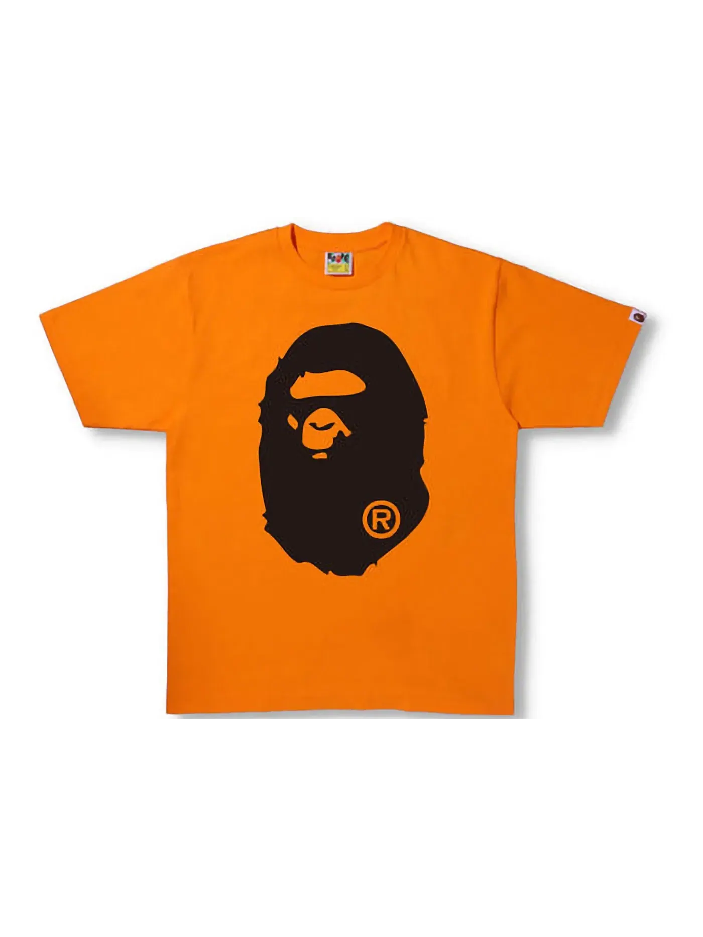 Мужская футболка с принтом BAPE Bicolor Big Ape Head Tee BAPE — изображение 1 из 2, оранжевый