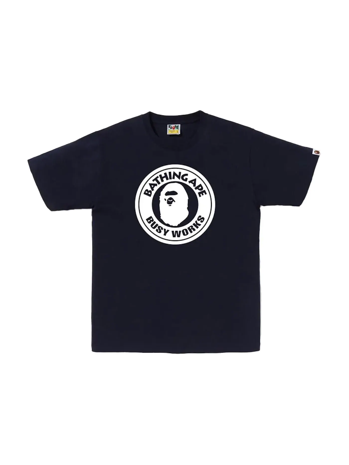 Мужская футболка BAPE Bicolor Busy Works Tee — изображение 1 из 1, темно-синий