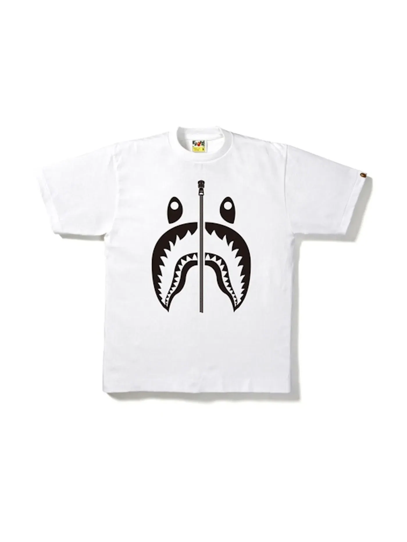 Мужская футболка с принтом BAPE Bicolor Shark Tee BAPE — изображение 1 из 1, белый
