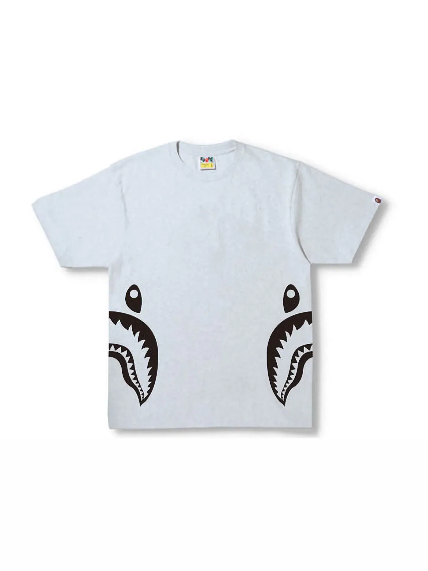 Мужская футболка с принтом BAPE Bicolor Side Shark Tee (SS22) BAPE — изображение 1 из 2, серый