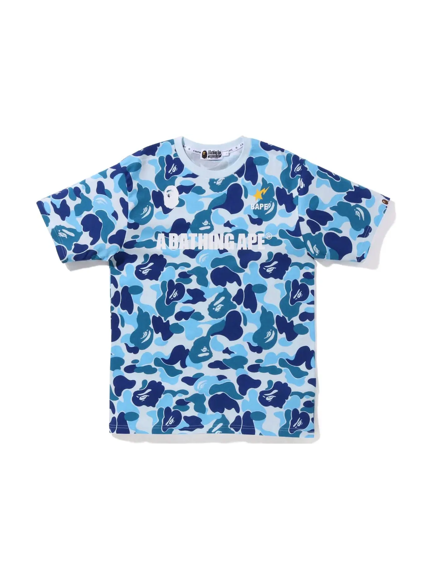 Мужская футболка с принтом Big ABC Camo BAPE — изображение 1 из 1, синий
