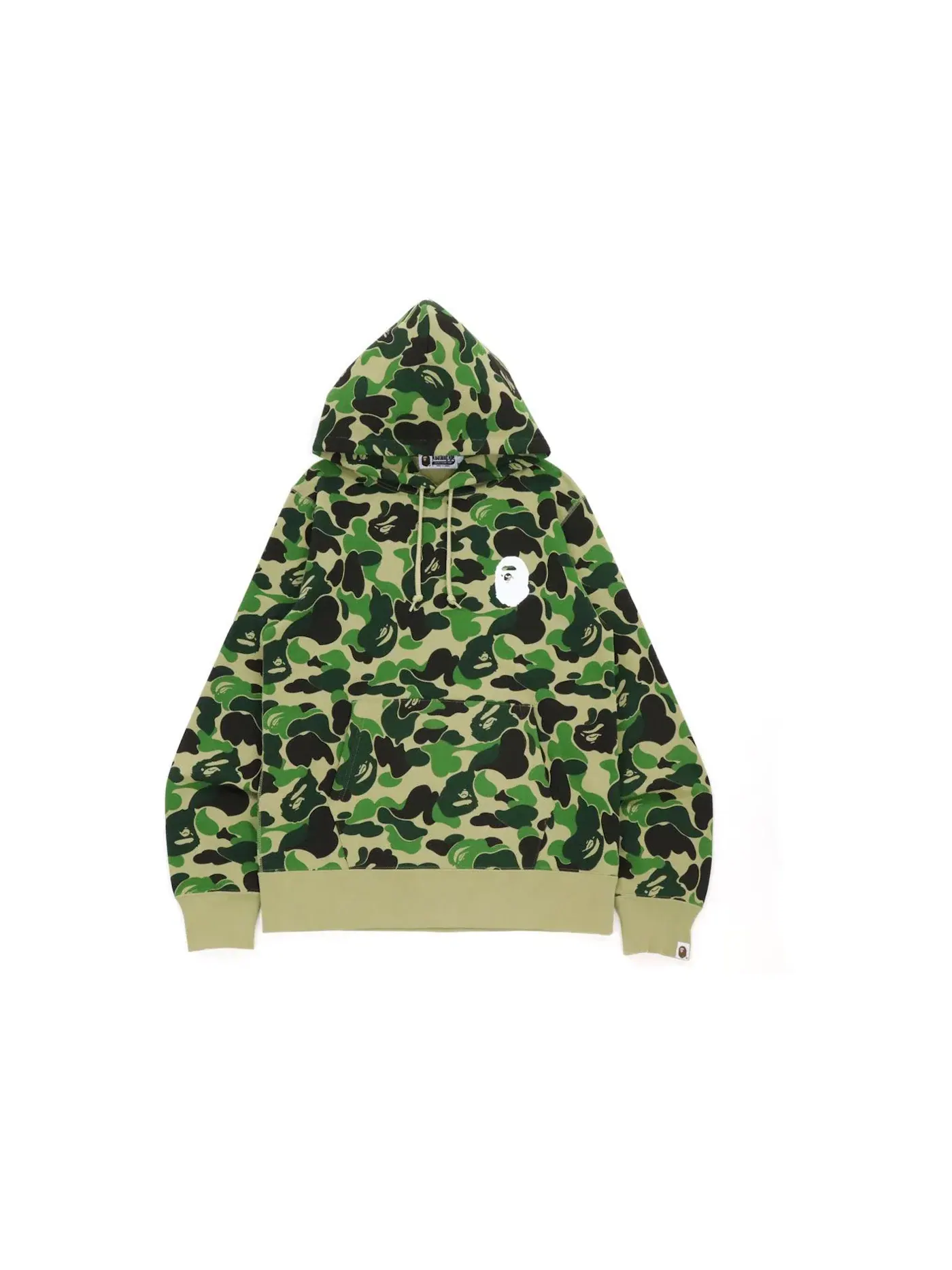 Мужской пуловер с капюшоном с принтом BAPE Big ABC Camo Ape Head Pullover Hoodie BAPE — изображение 1 из 1, зеленый