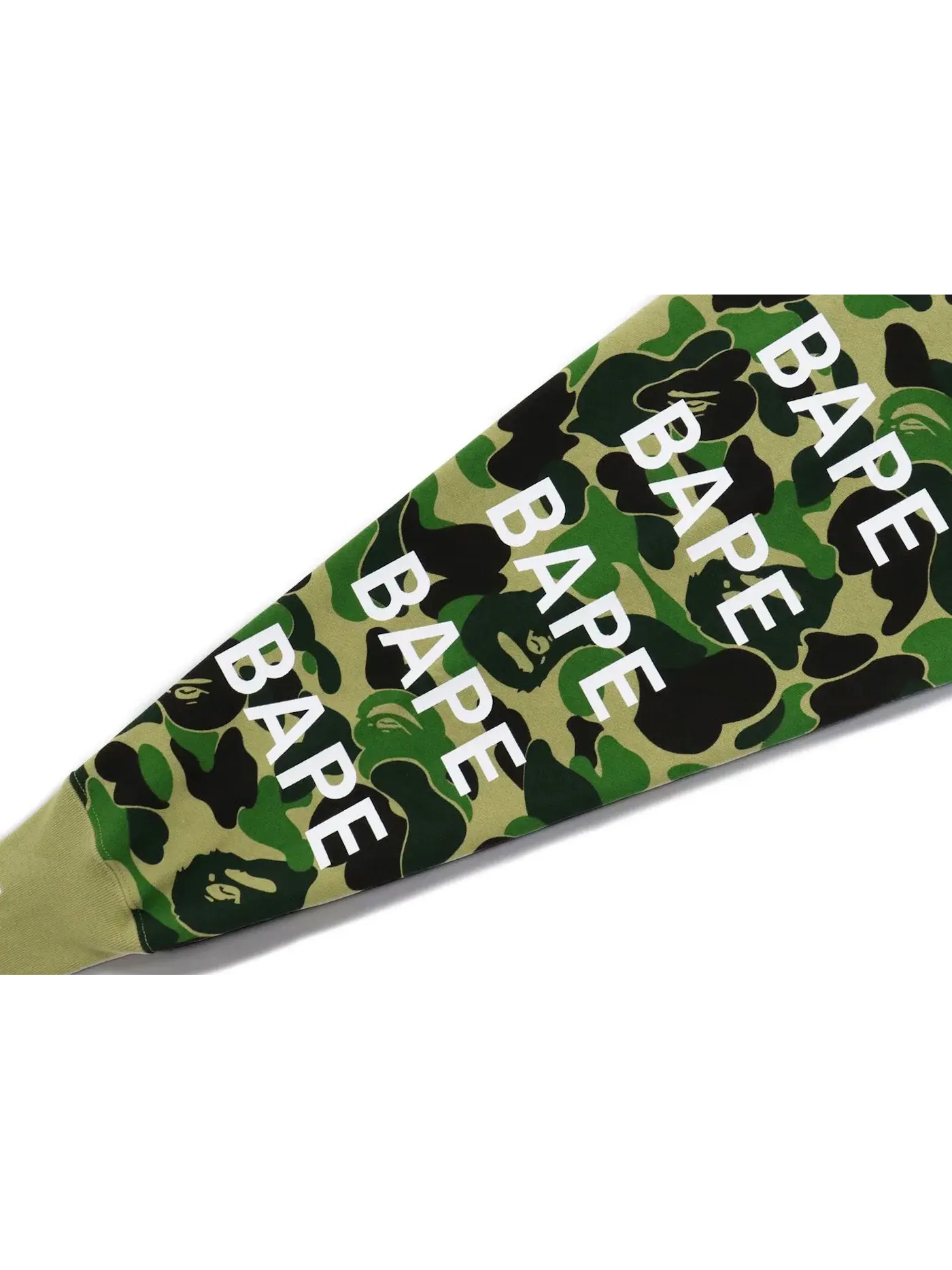 Мужская худи свободного кроя с полной застежкой-молнией Big ABC Camo BAPE — изображение 2 из 2, зеленый