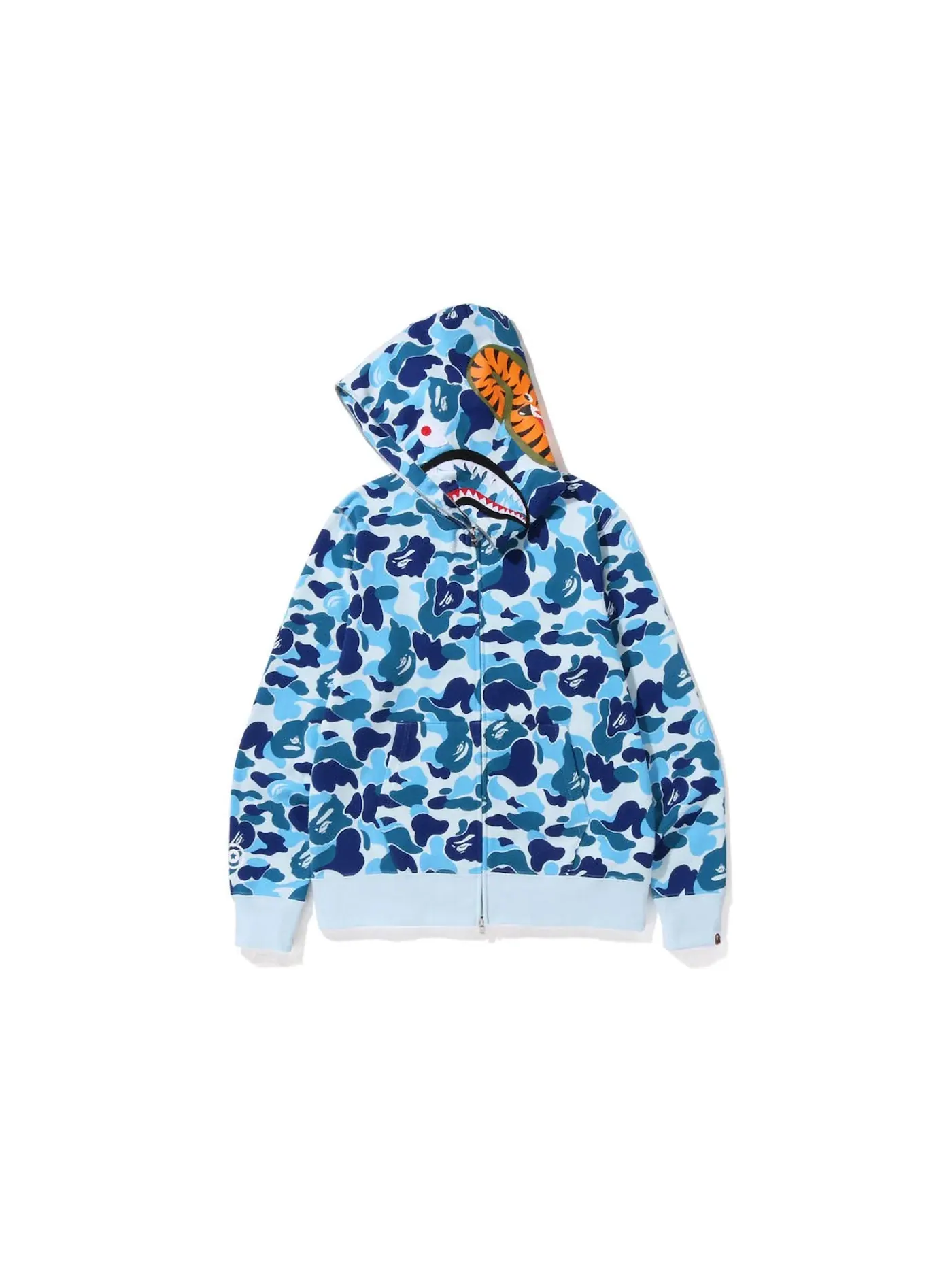 Мужская худи с принтом BAPE Big ABC Camo Shark Full Zip Hoodie BAPE — изображение 2 из 2, синий