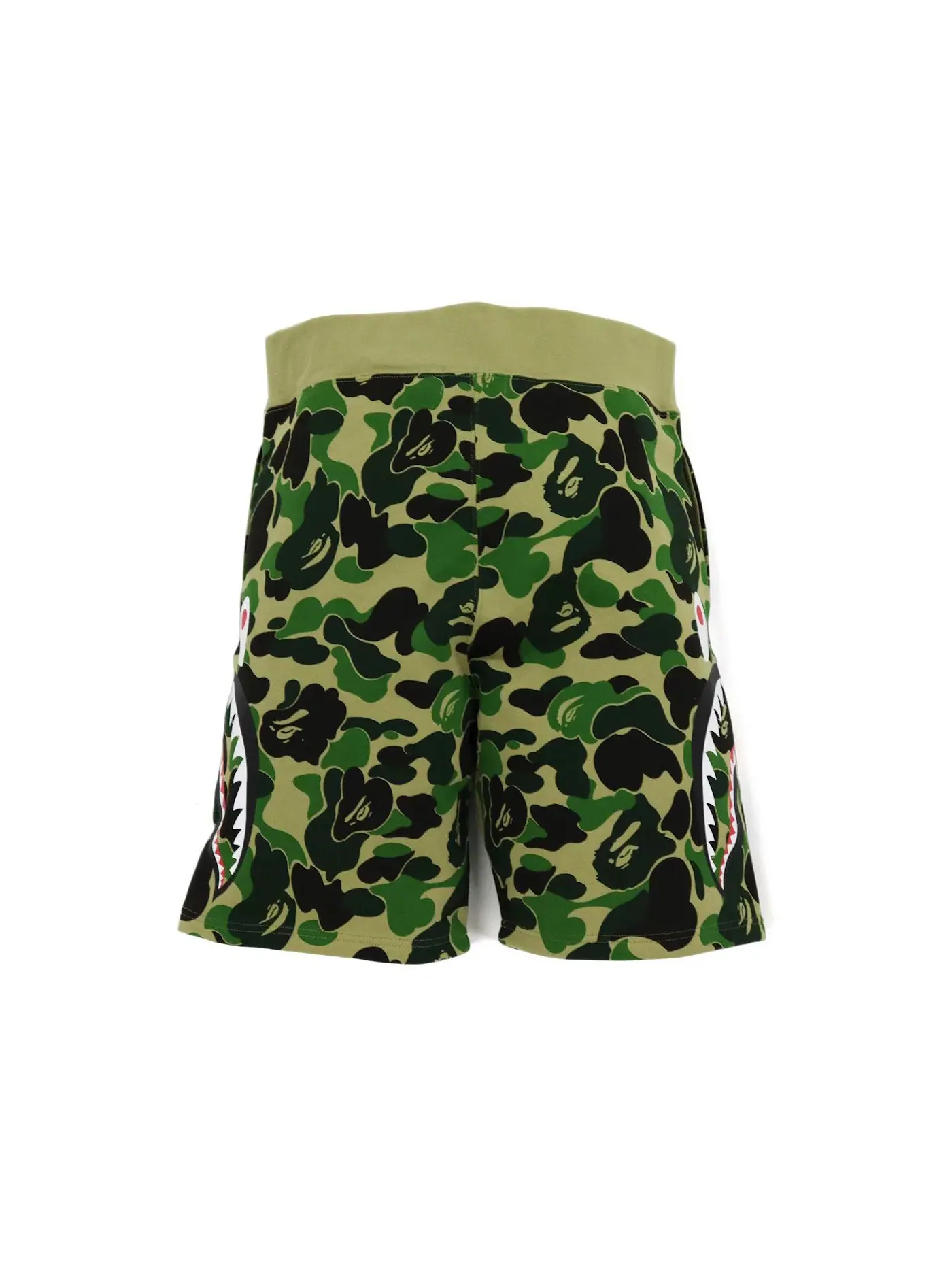 Мужские шорты с камуфляжным принтом BAPE Big ABC Camo Side Shark — изображение 2 из 2, зеленый