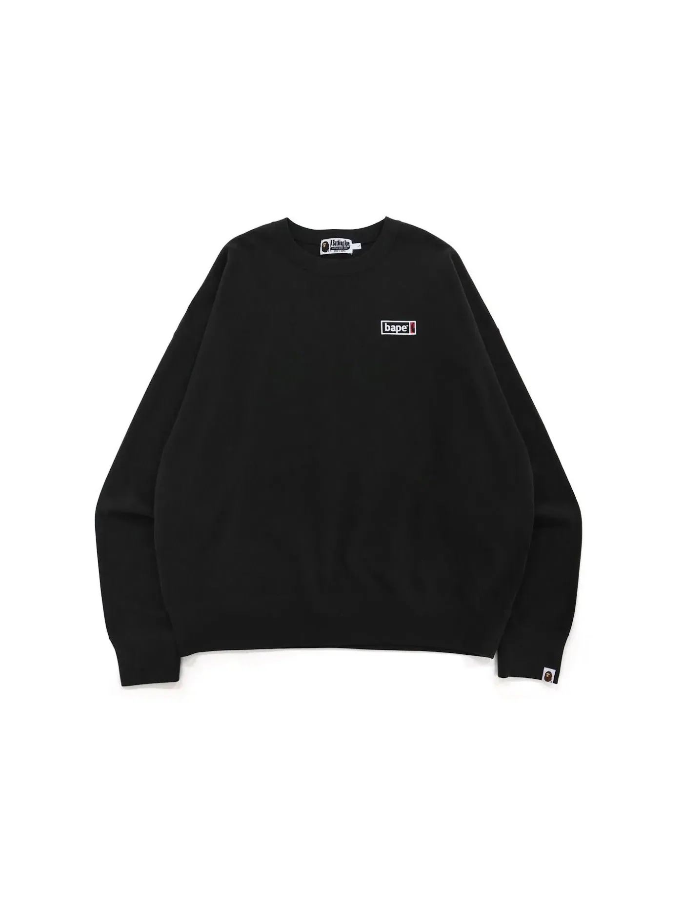 Мужской свитшот свободного кроя с принтом Big Ape Head Digital Mosaic BAPE — изображение 2 из 2, темно-серый