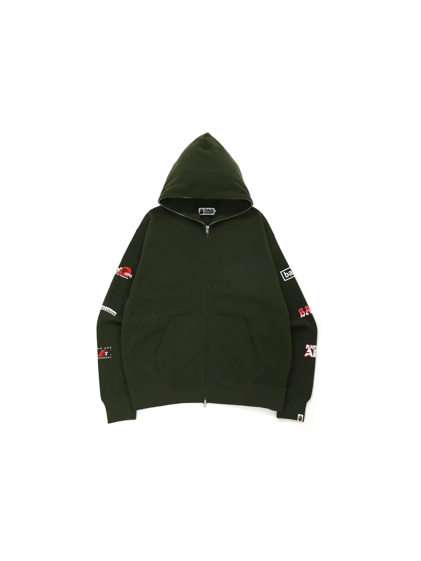 Мужская худи с принтом Big Ape Head Digital Mosaic BAPE, Olivedrab — изображение 2 из 2