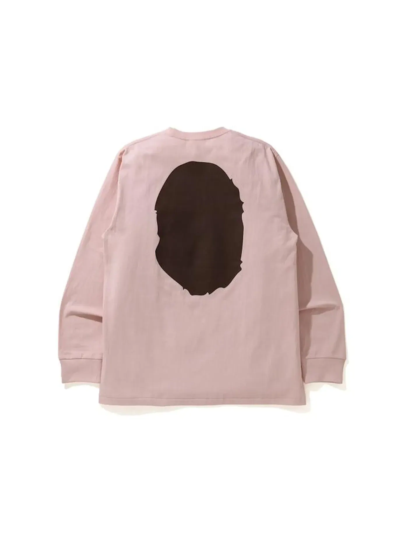 Мужская футболка с длинным рукавом BAPE Big Ape Head L/S Tee (SS21) BAPE — изображение 2 из 2, розовый