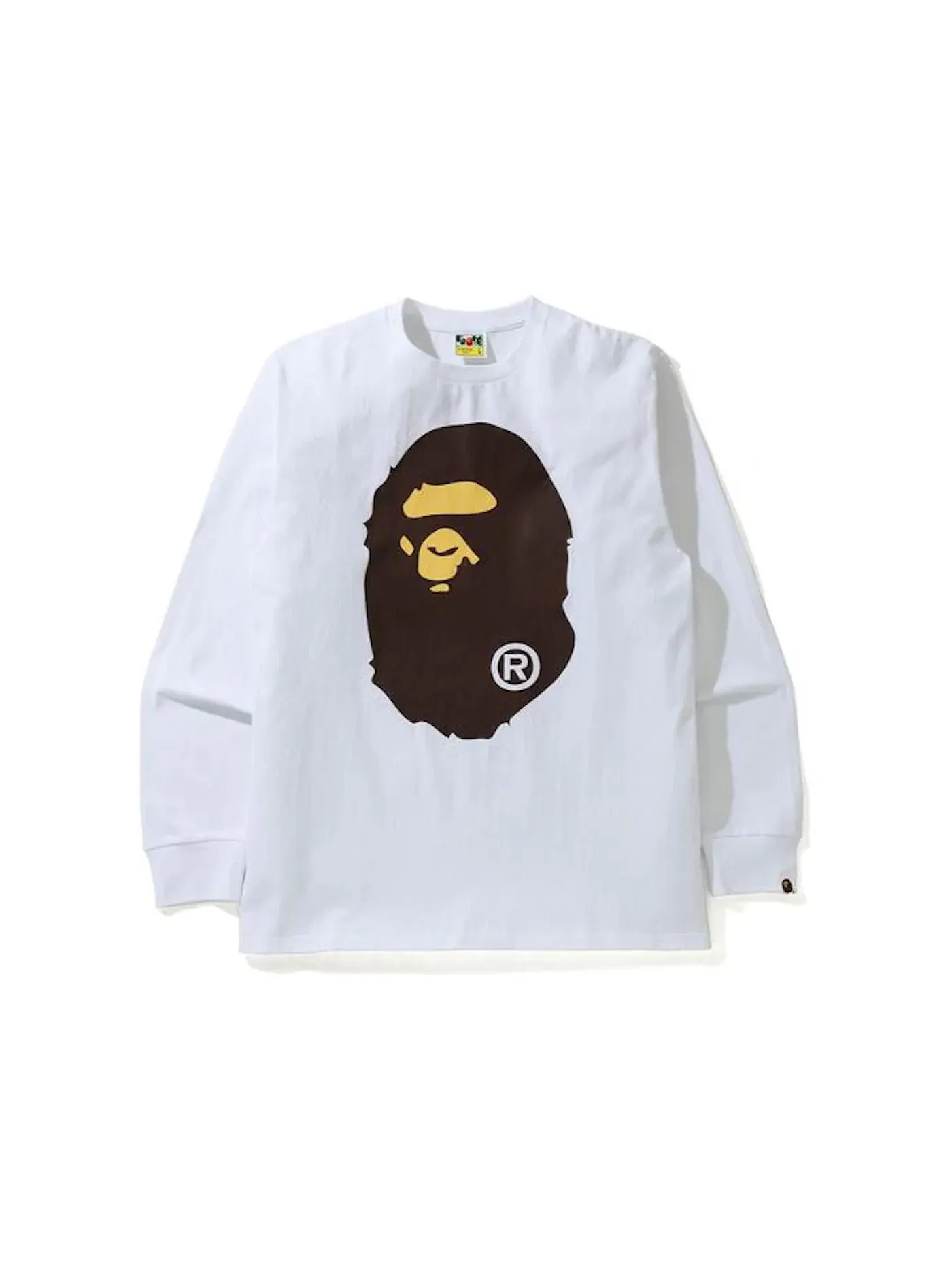 Мужская футболка с принтом с длинным рукавом L/S Tee BAPE — изображение 1 из 2, белый