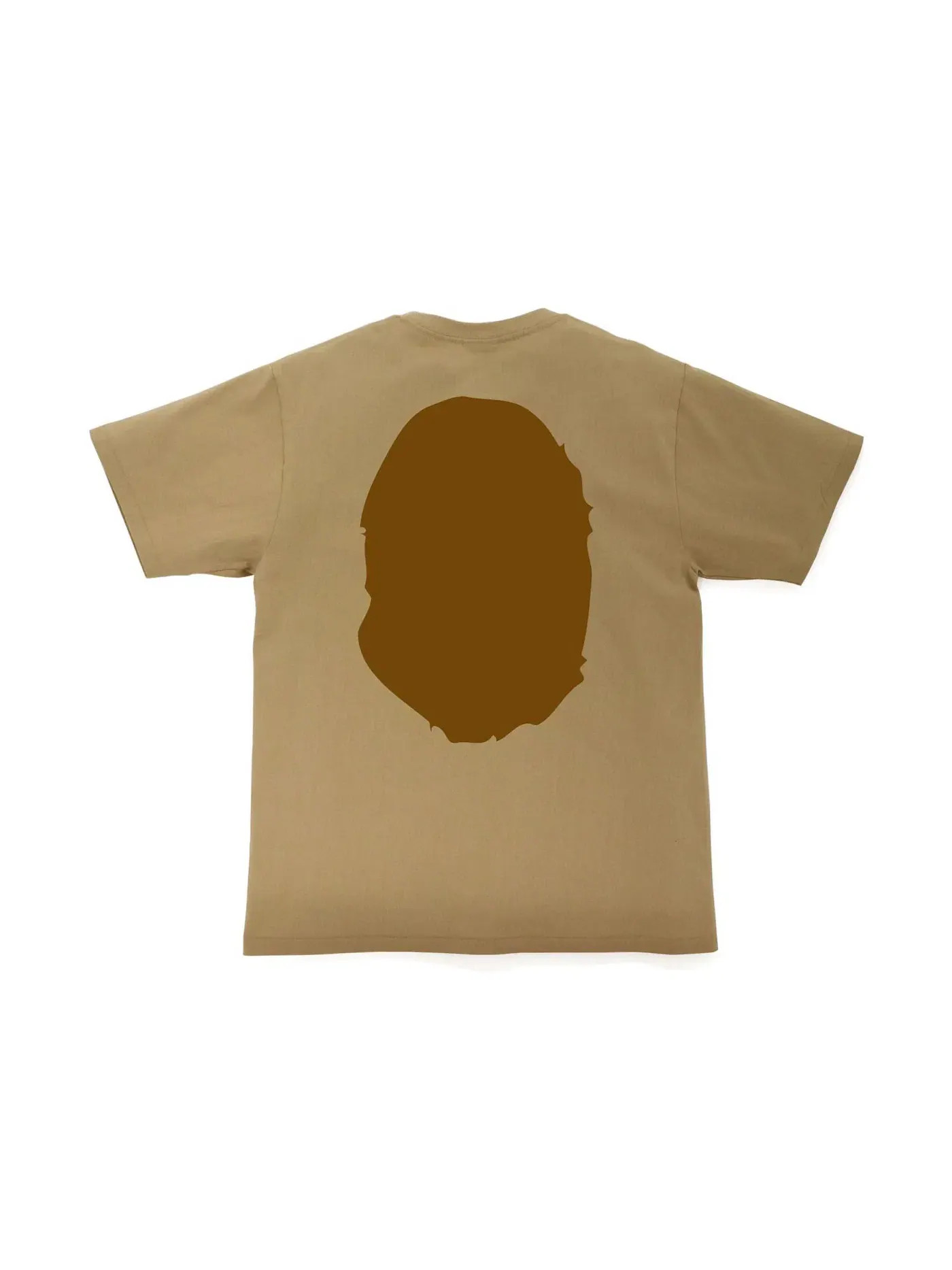 Мужская футболка с принтом Big Ape Head Tee BAPE — изображение 2 из 2, бежевый