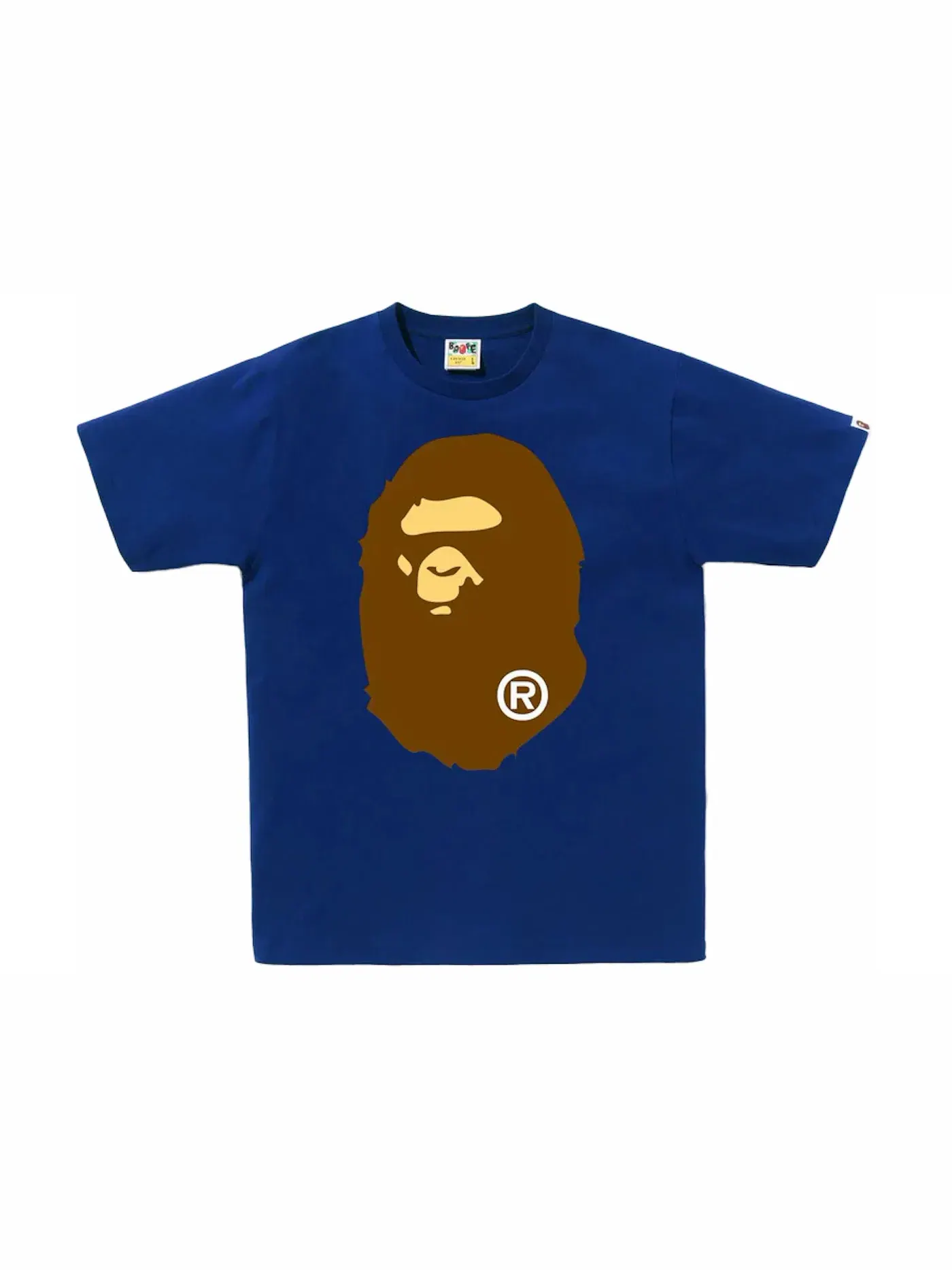 Мужская футболка с принтом BAPE Tee BAPE — изображение 1 из 2, синий
