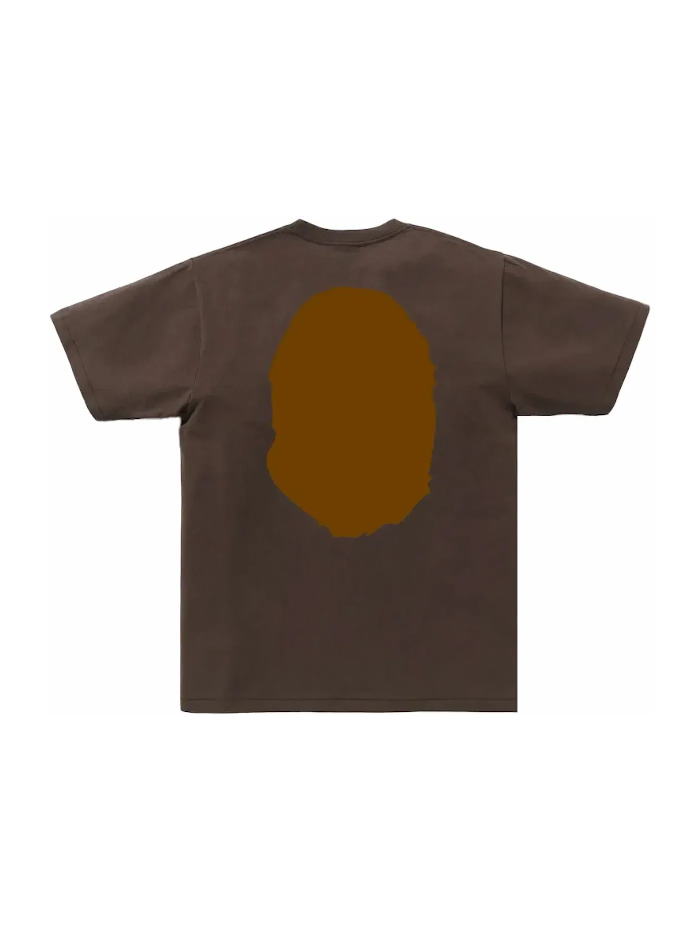 Мужская футболка с принтом BAPE Big Ape Head Tee BAPE — изображение 2 из 2, коричневый