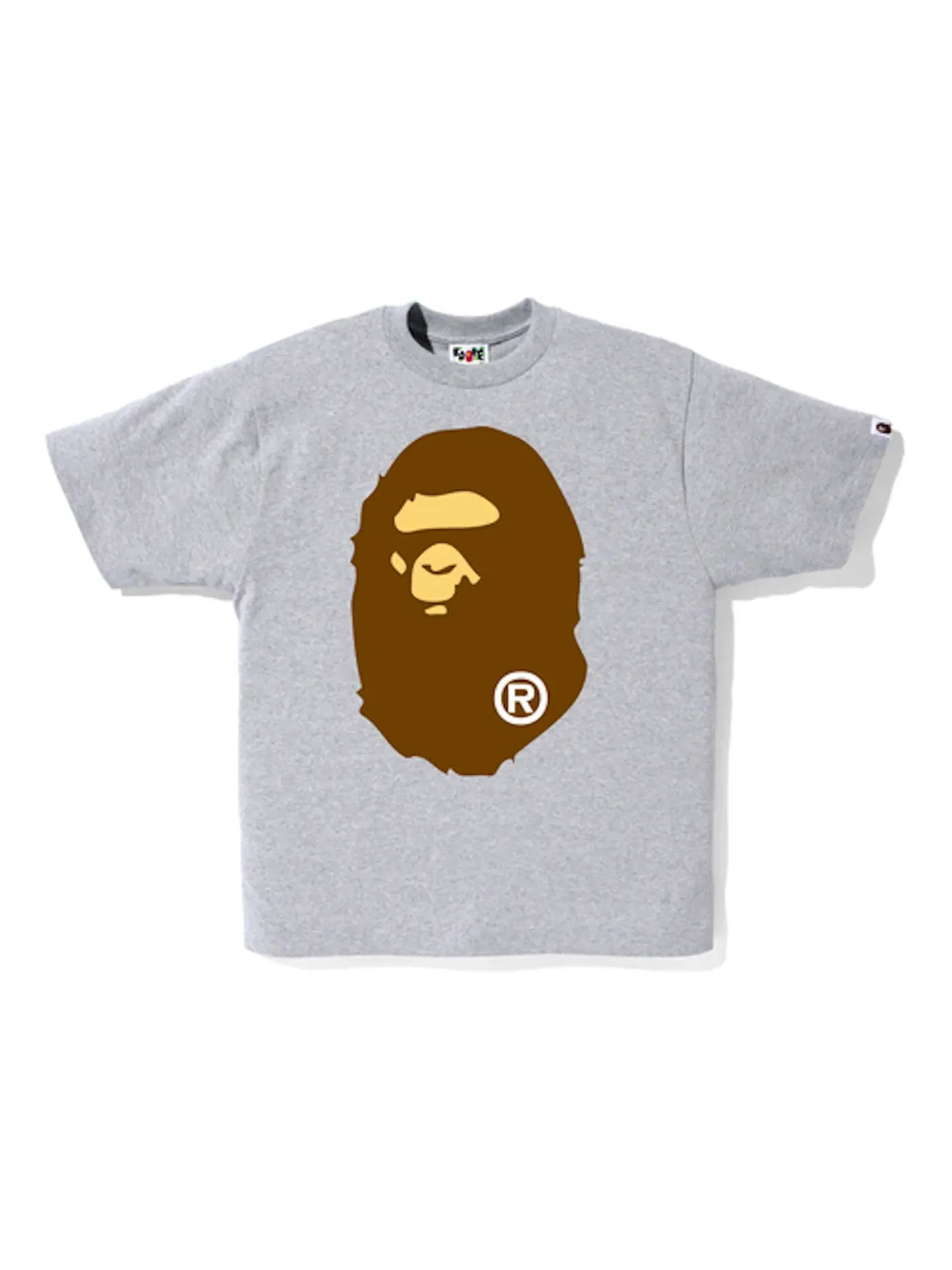 Мужская футболка с принтом BAPE Tee BAPE — изображение 1 из 2, серый