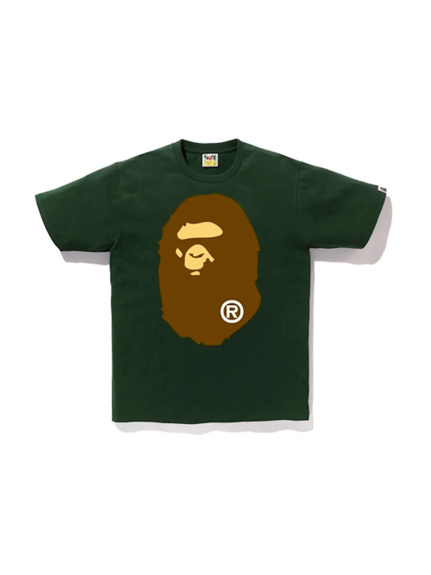 Мужская футболка с принтом BAPE Big Ape Head Tee BAPE — изображение 1 из 2, зеленый