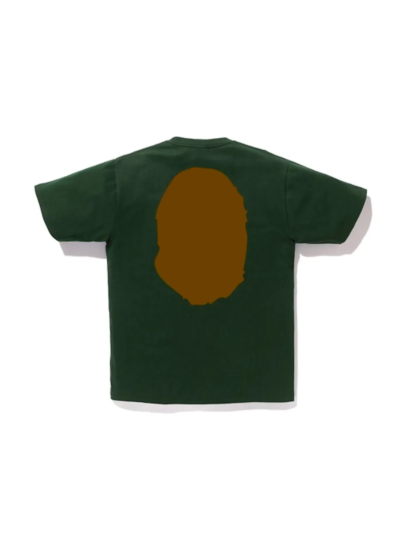 Мужская футболка с принтом BAPE Big Ape Head Tee BAPE — изображение 2 из 2, зеленый