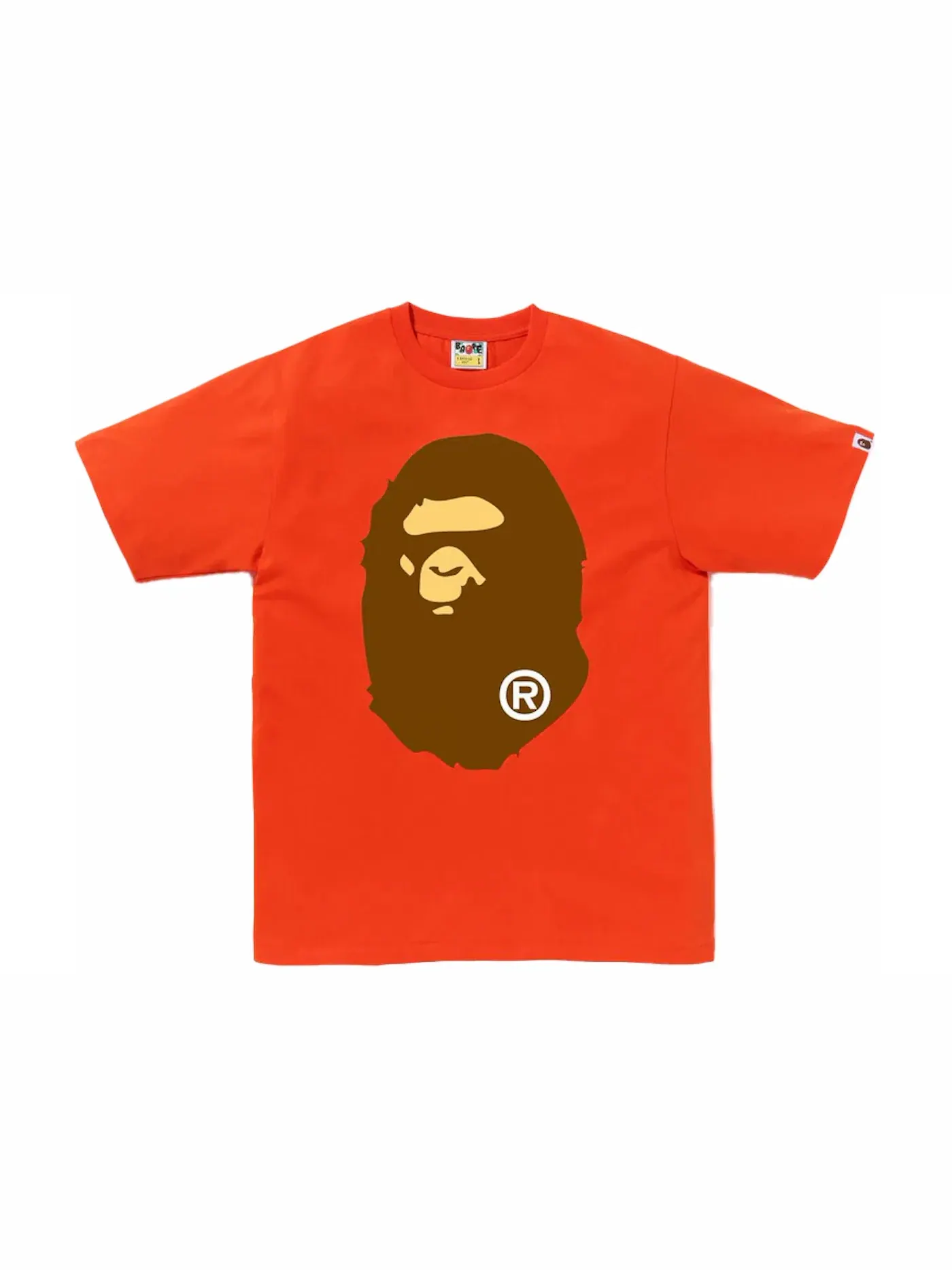 Мужская футболка с принтом Big Ape Head Tee BAPE — изображение 1 из 2, оранжевый