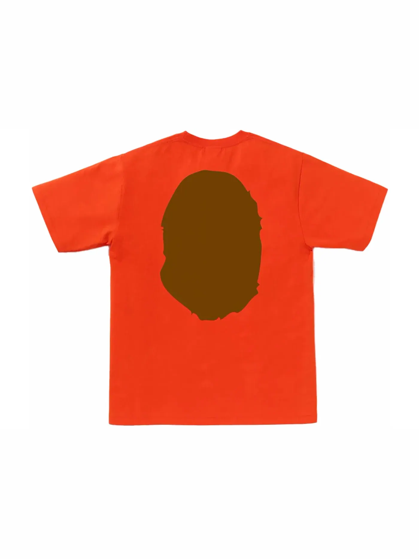 Мужская футболка с принтом Big Ape Head Tee BAPE — изображение 2 из 2, оранжевый