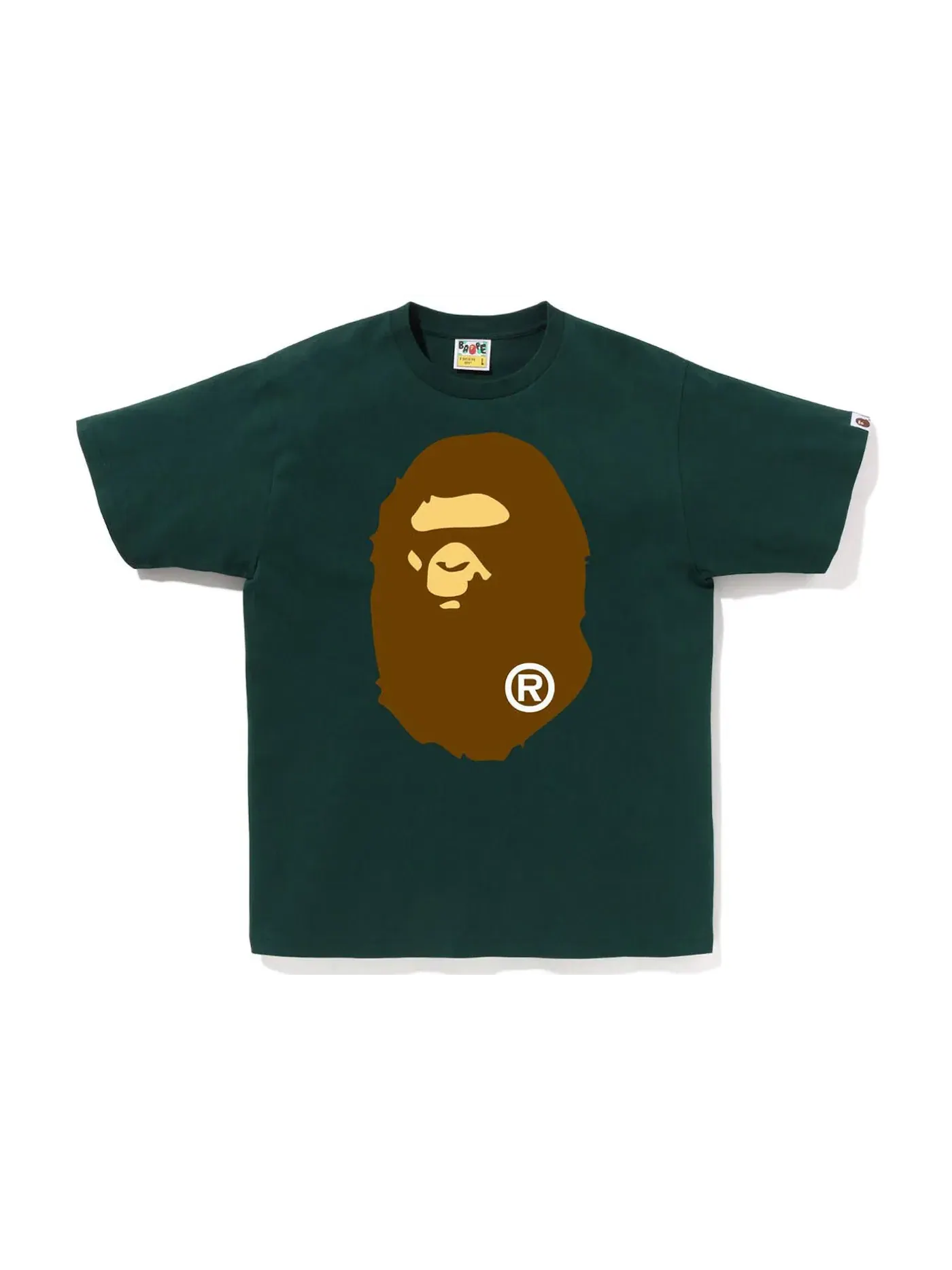 Мужская футболка с принтом BAPE Big Ape Head Tee (SS23) BAPE — изображение 1 из 2, зеленый
