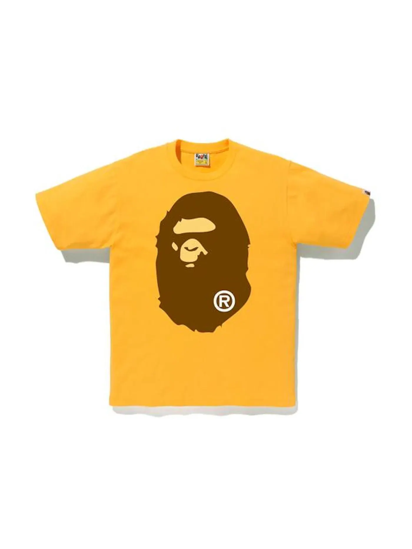 Мужская футболка с принтом BAPE Big Ape Head Tee — изображение 1 из 1, желтый