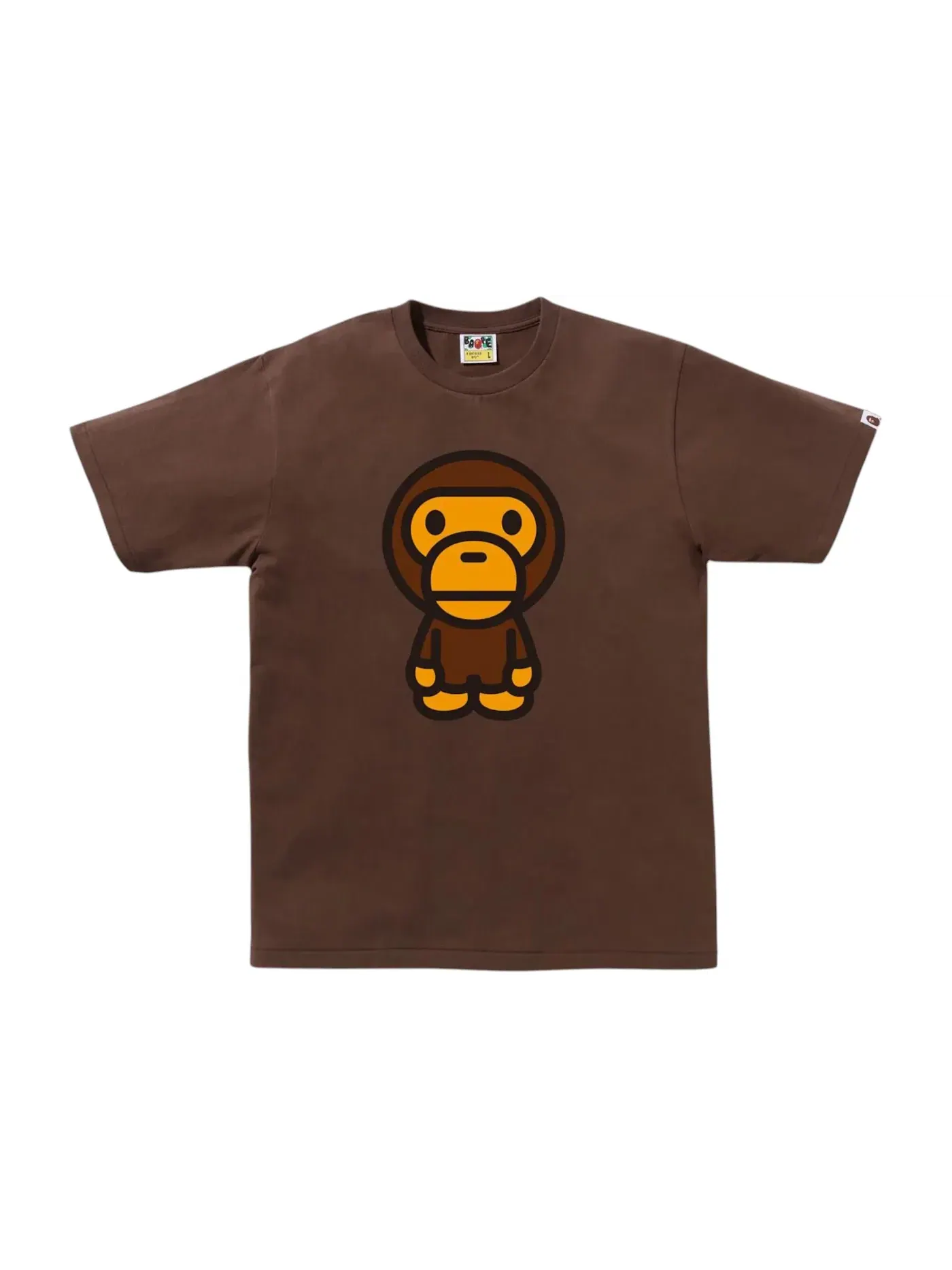 Мужская футболка с принтом BAPE Big Baby Milo Tee (SS25) BAPE — изображение 1 из 1, коричневый