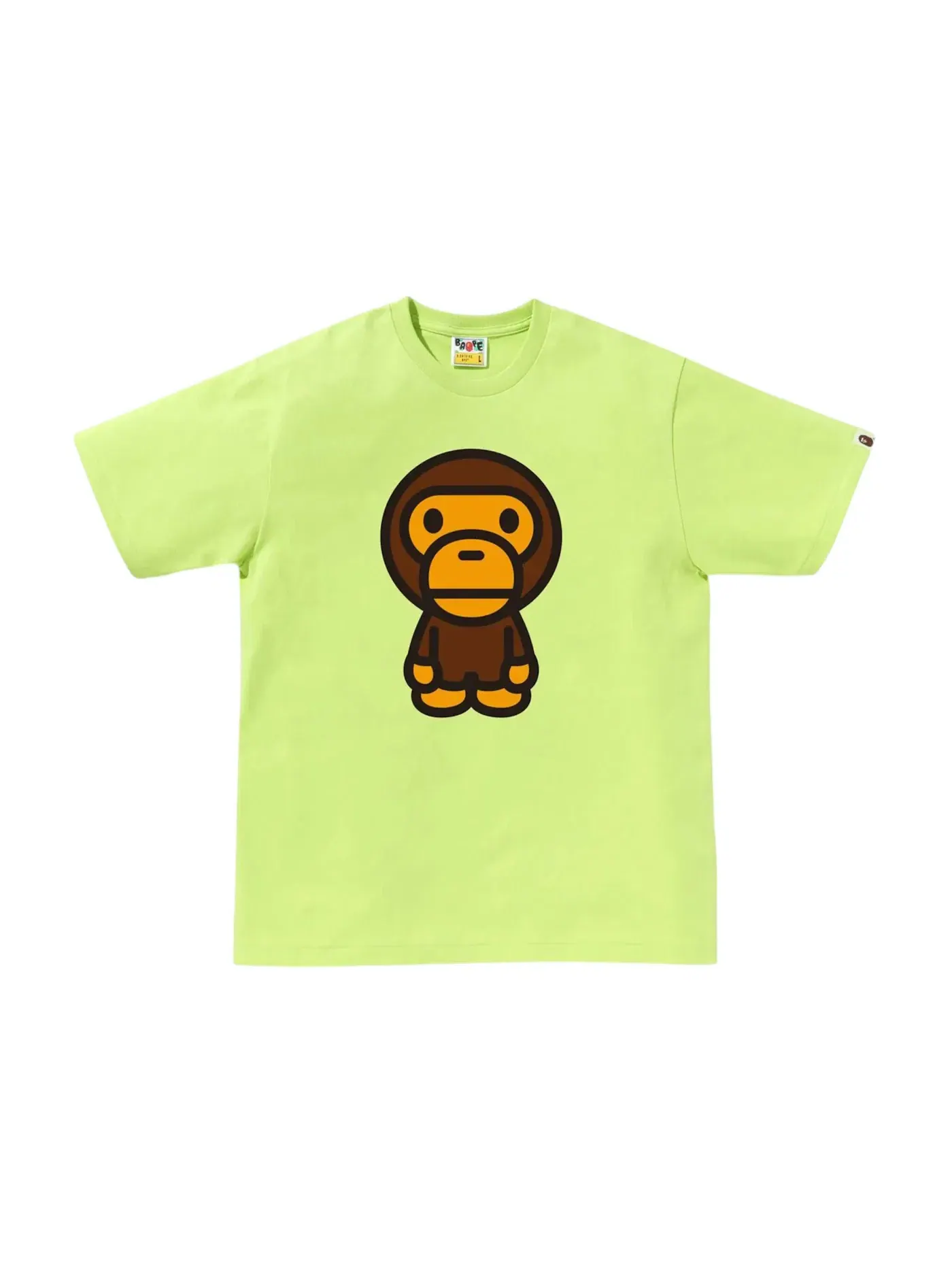 Мужская футболка с принтом BAPE Big Baby Milo Tee (SS25) BAPE — изображение 1 из 1, светлый зеленый