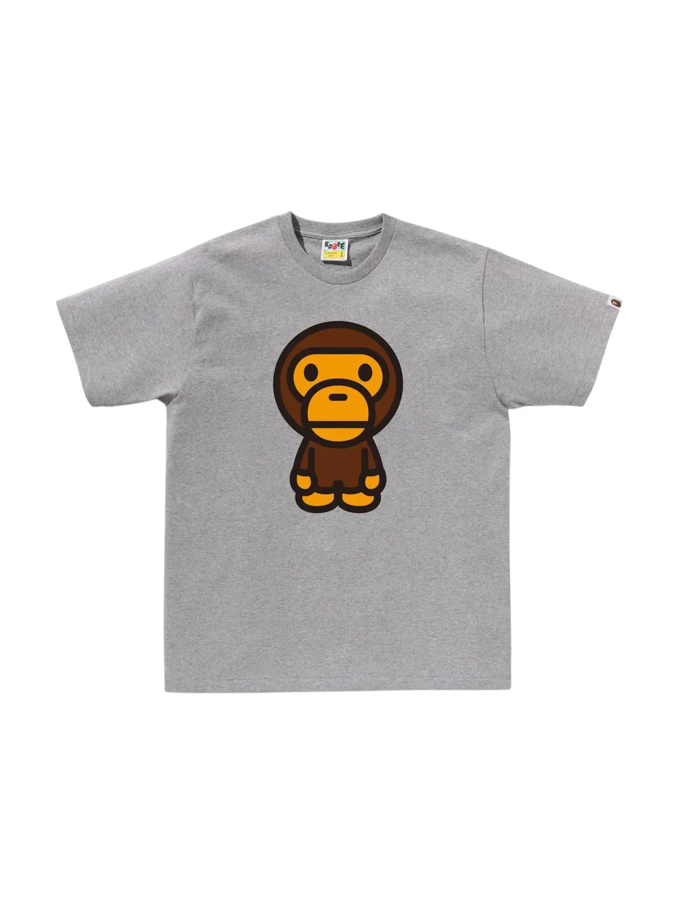 Мужская футболка с принтом BAPE Big Baby Milo Tee (SS25) — изображение 1 из 1, серый