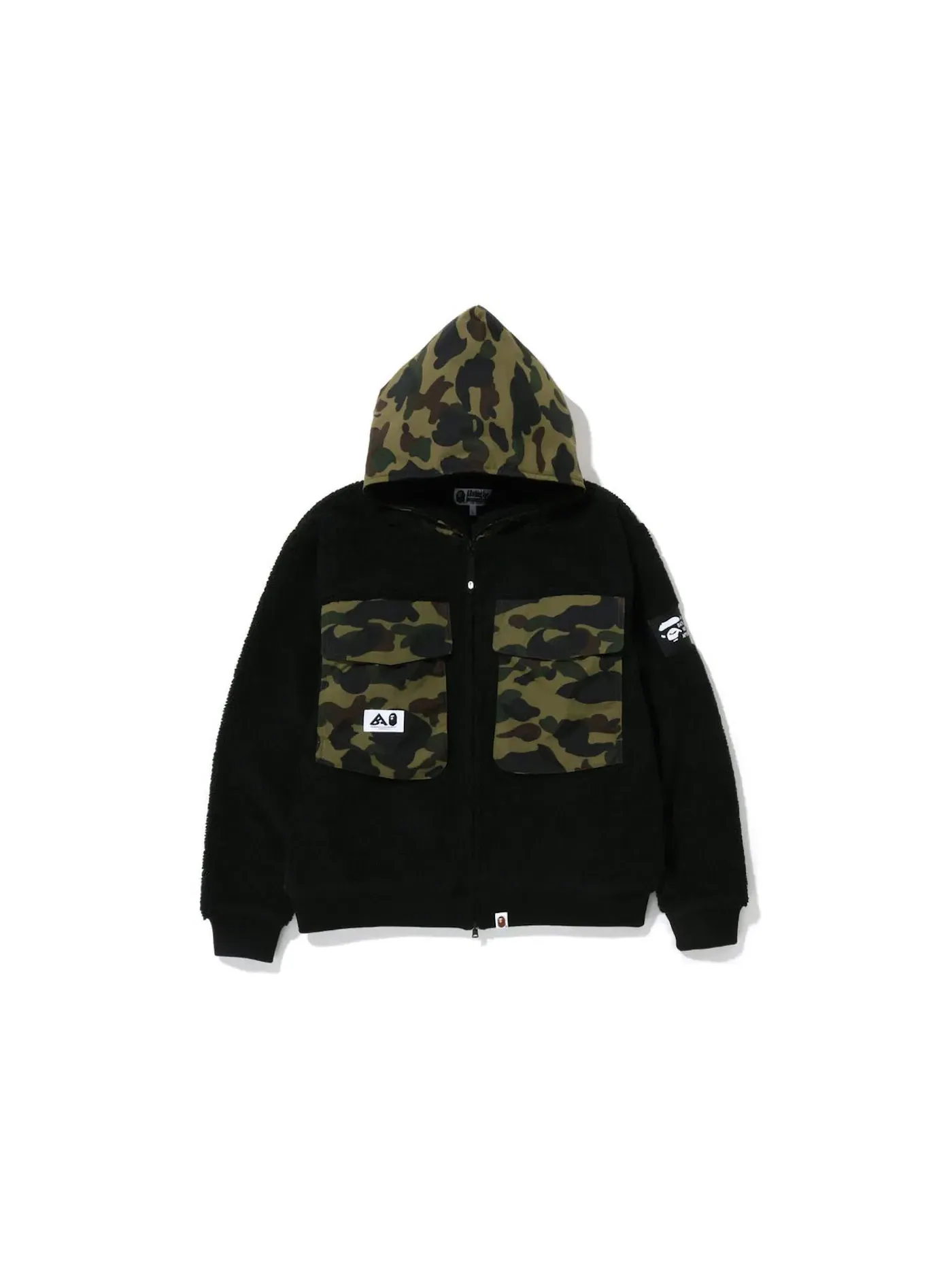 Мужская куртка свободного кроя с большим карманом Boa Jacket BAPE — изображение 1 из 1, черный