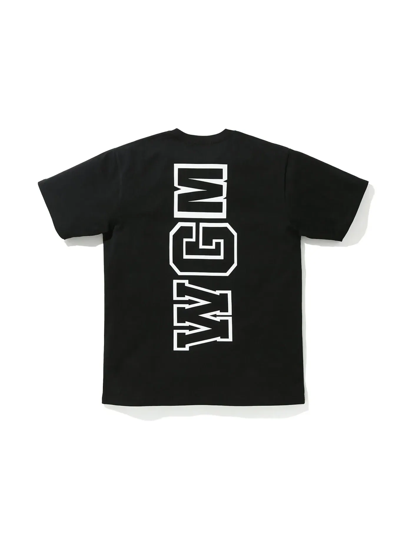 Мужская футболка с принтом BAPE Big WGM Shark Emblem Wide Tee — изображение 2 из 3, черный