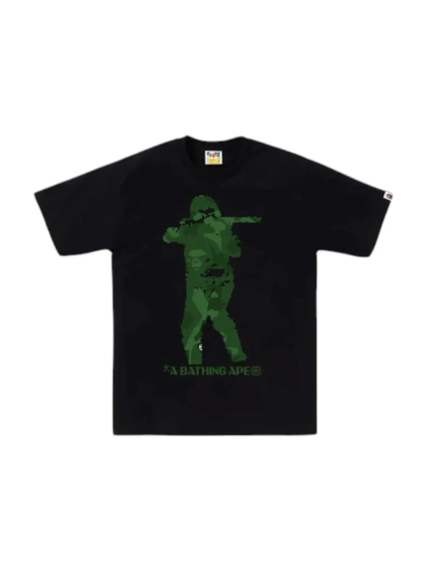 Мужская футболка с принтом Bitmap Soldier BAPE — изображение 1 из 1, черный