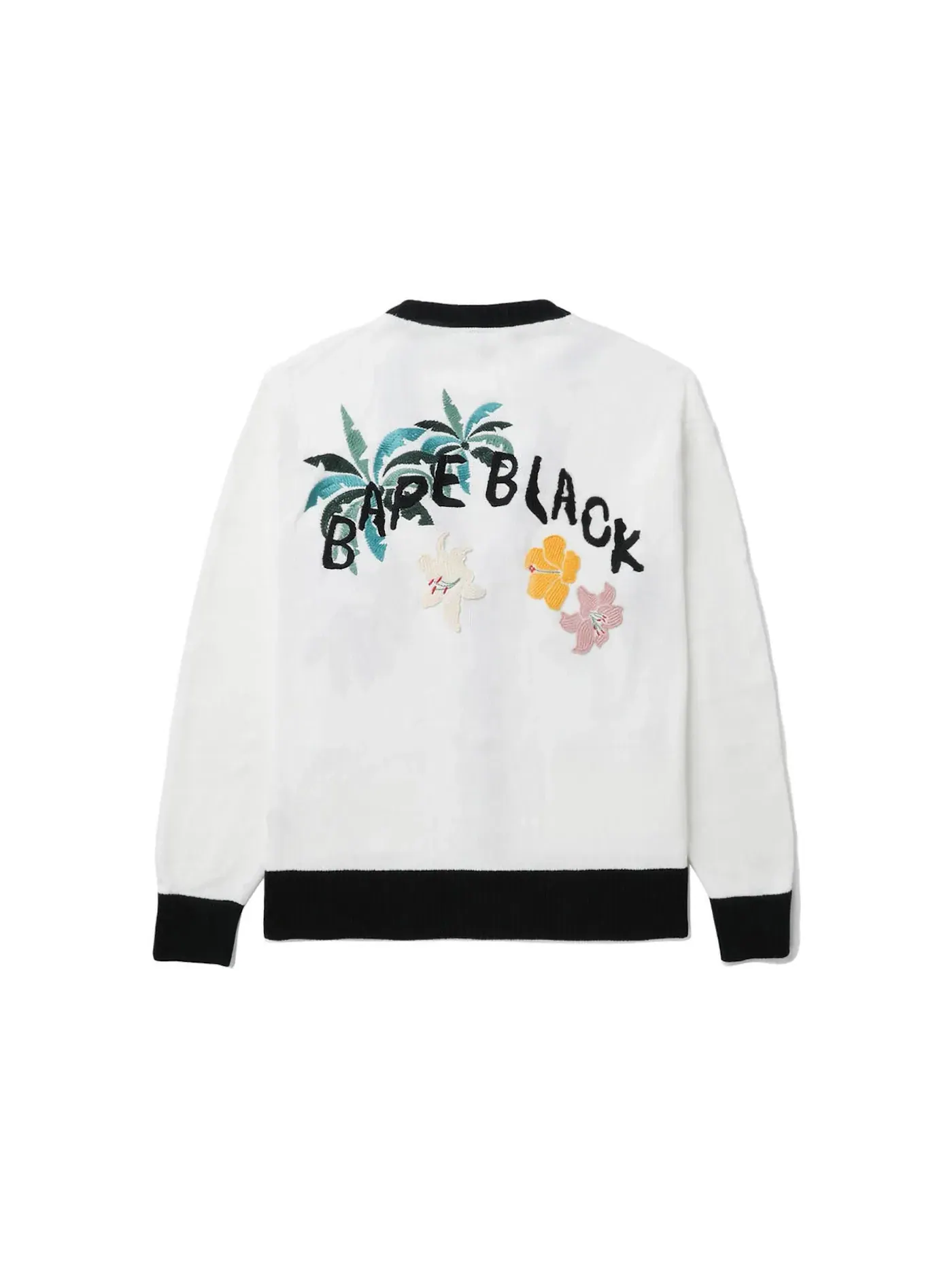 Мужской кардиган с вышивкой Ape Head BAPE — изображение 2 из 2, белый