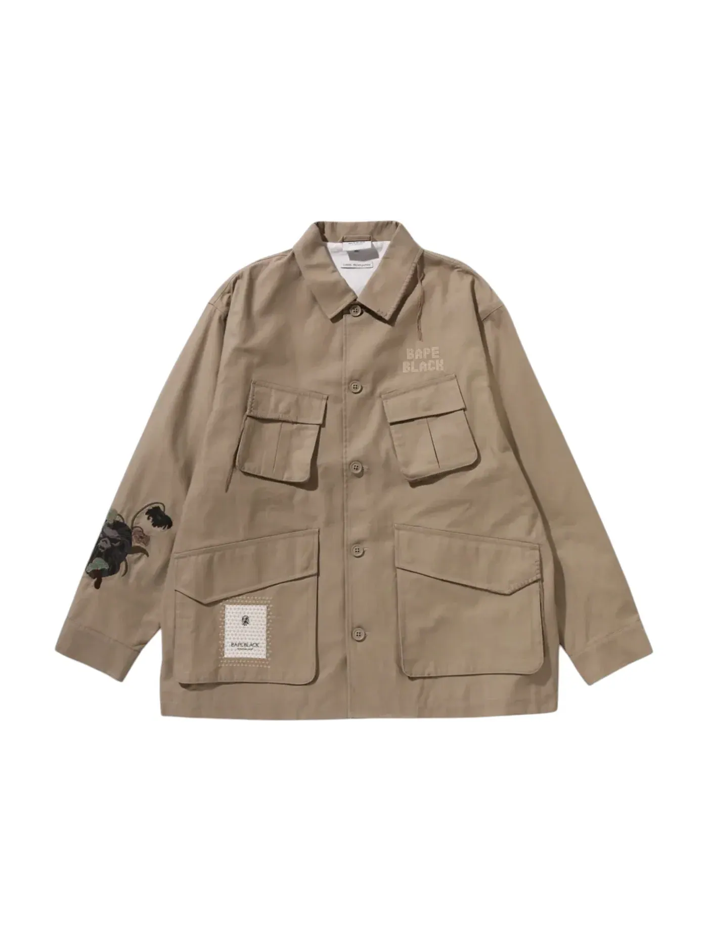 Мужская рубашка с принтом BAPE Shirt — изображение 1 из 1, бежевый