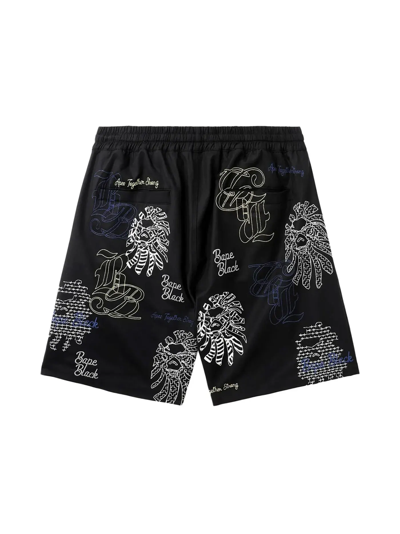 Мужские шорты с графическим принтом BAPE Shorts — изображение 2 из 2, черный