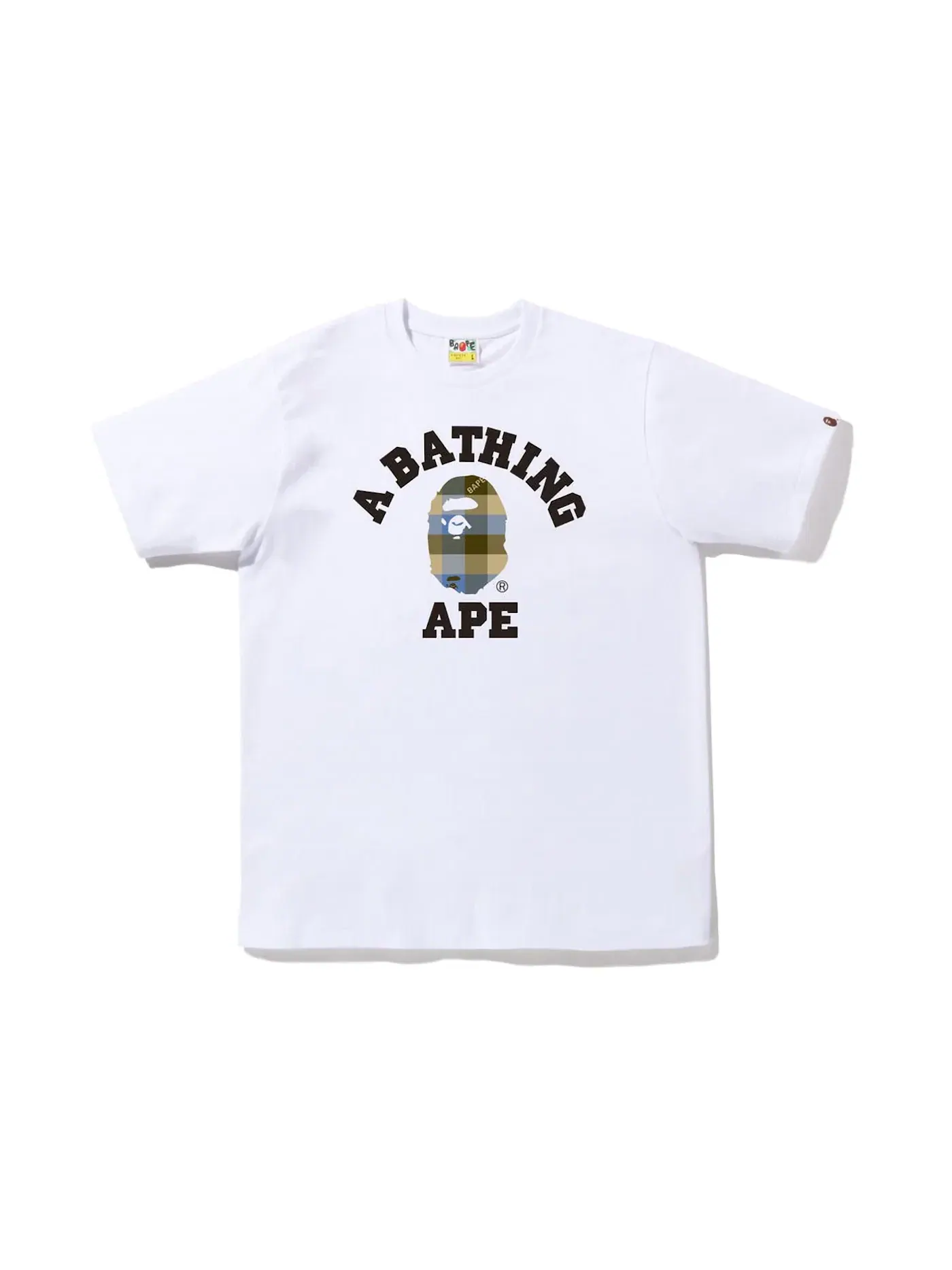 Мужская футболка с принтом BAPE Tee (FW22) BAPE — изображение 1 из 1, белый бежевый