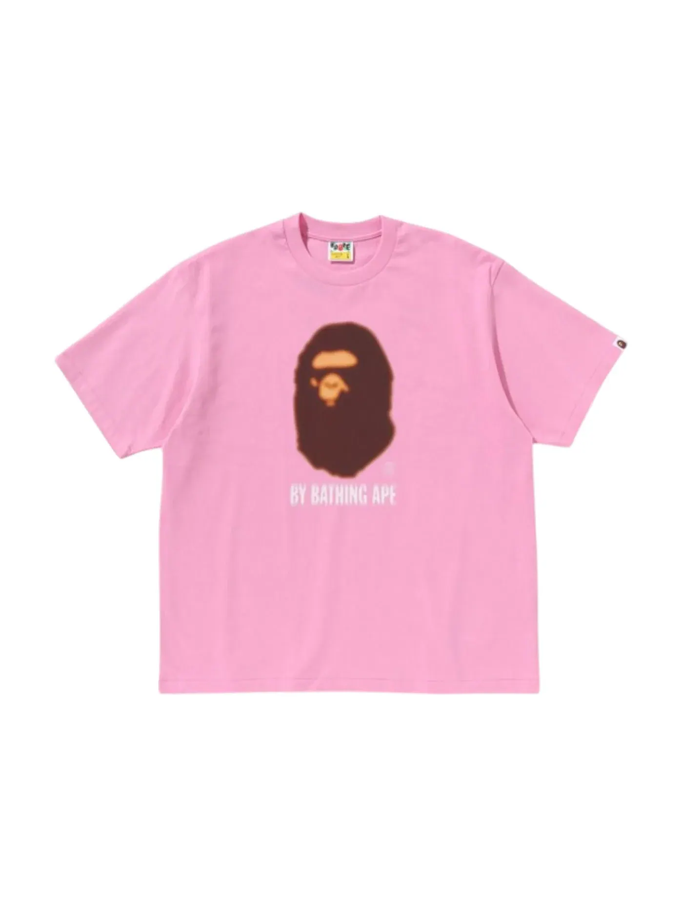Мужская футболка свободного кроя BAPE Blur By Bathing Ape Tee BAPE — изображение 1 из 1, розовый