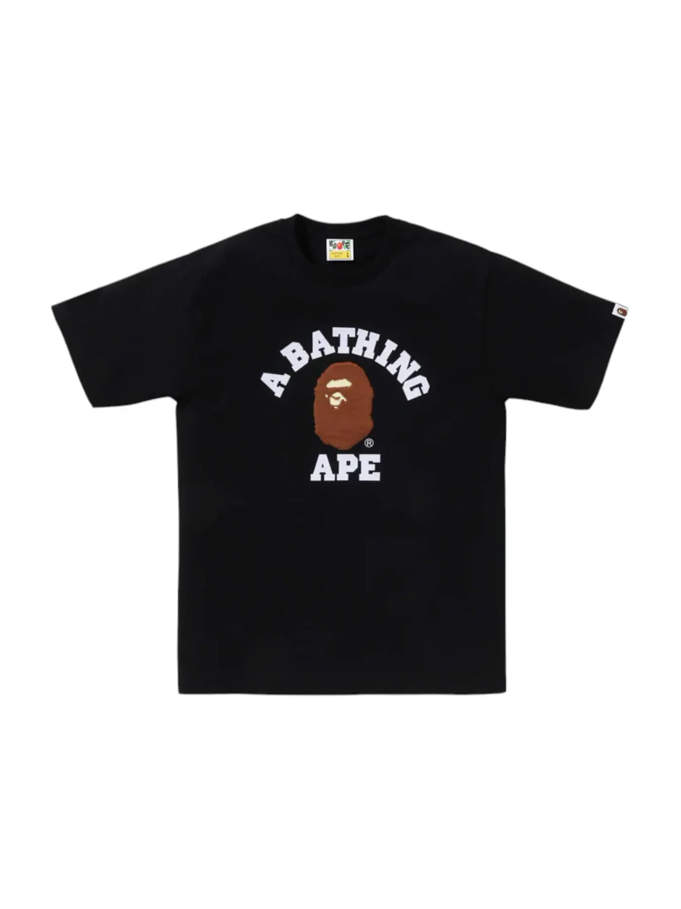 Мужская футболка с принтом BAPE Boa College Bapec Tee BAPE — изображение 1 из 1, черный