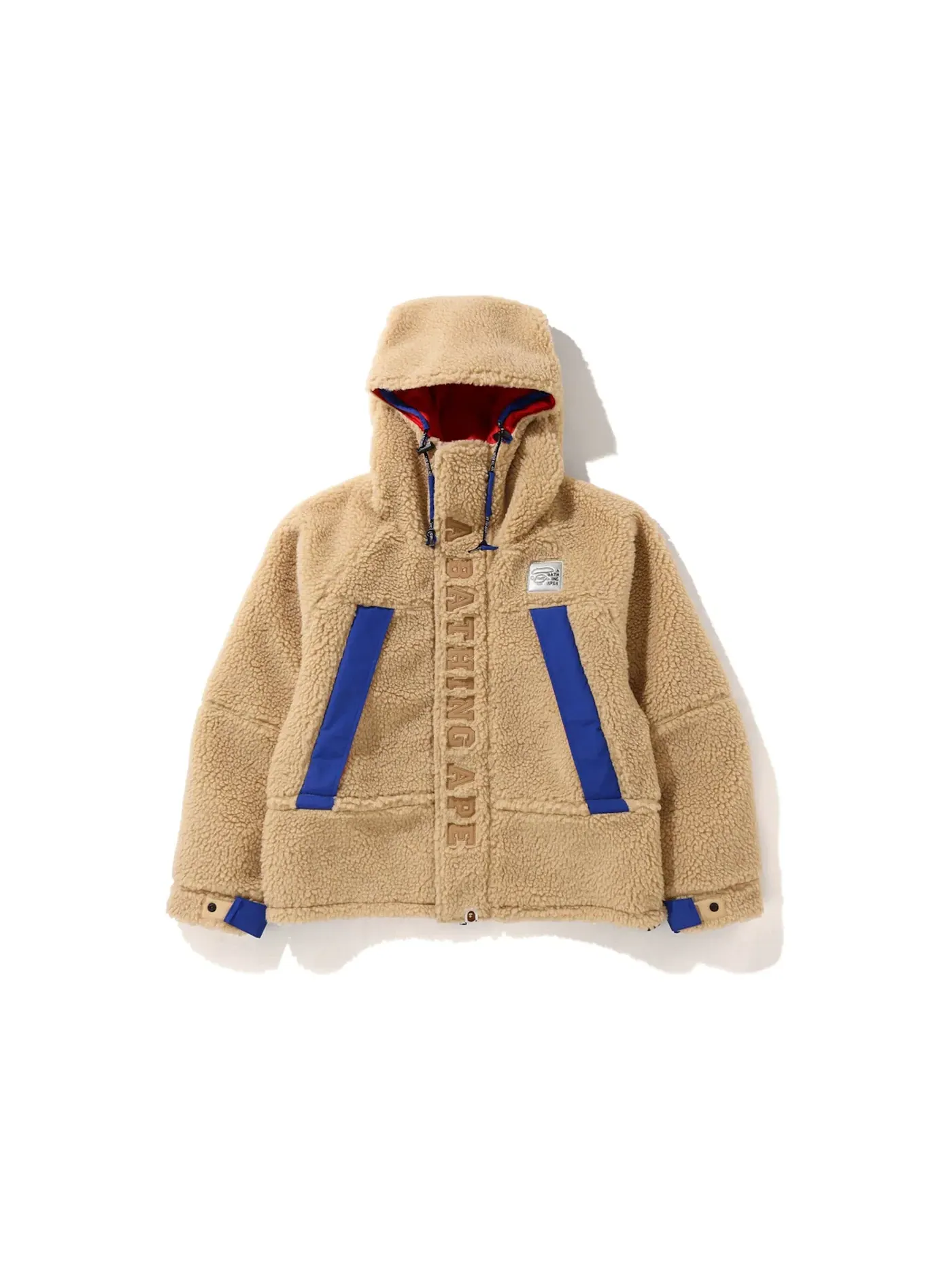 Мужская куртка-пуховик с принтом BAPE — изображение 1 из 3, бежевый