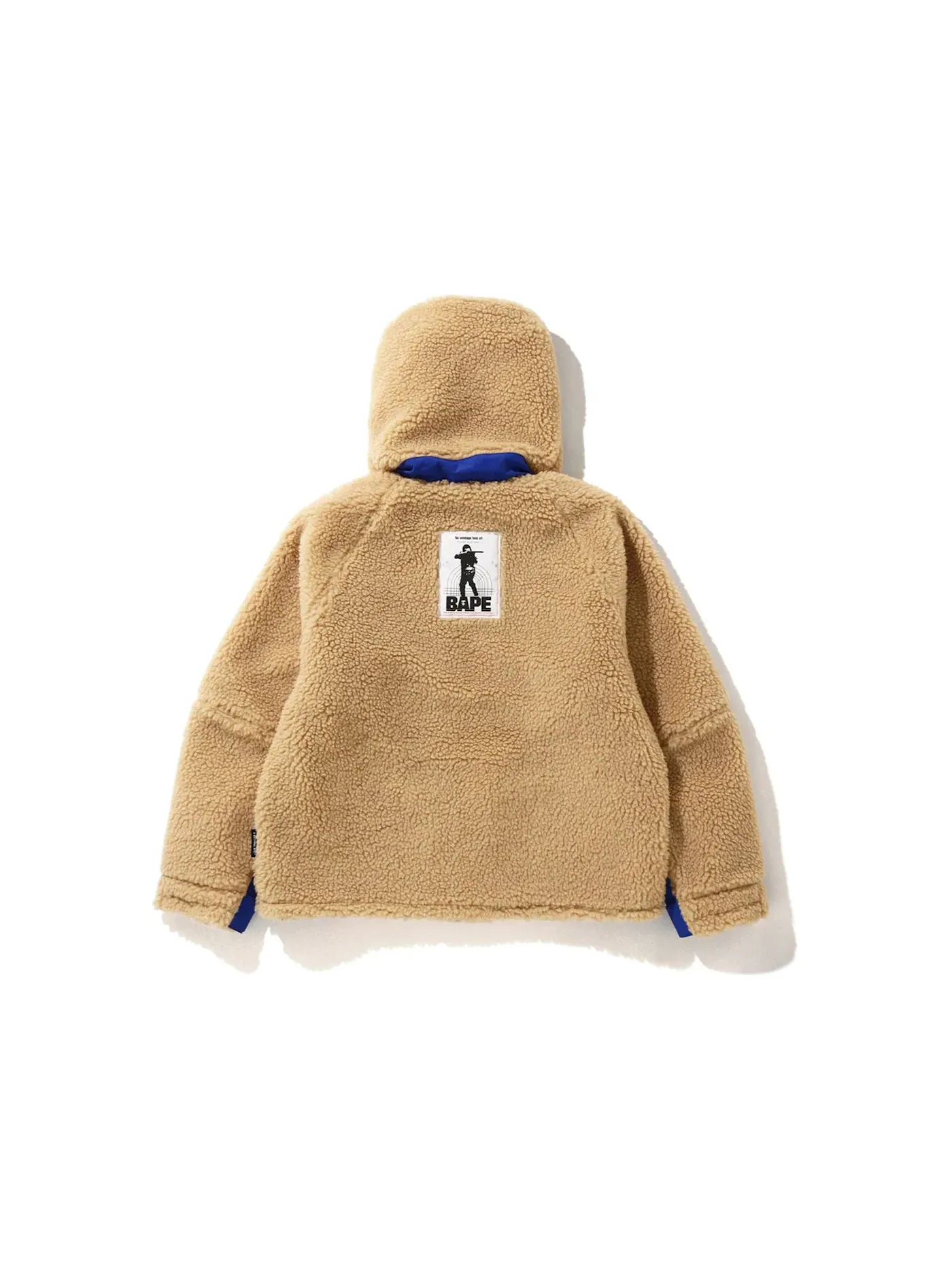 Мужская куртка-пуховик с принтом BAPE — изображение 2 из 3, бежевый