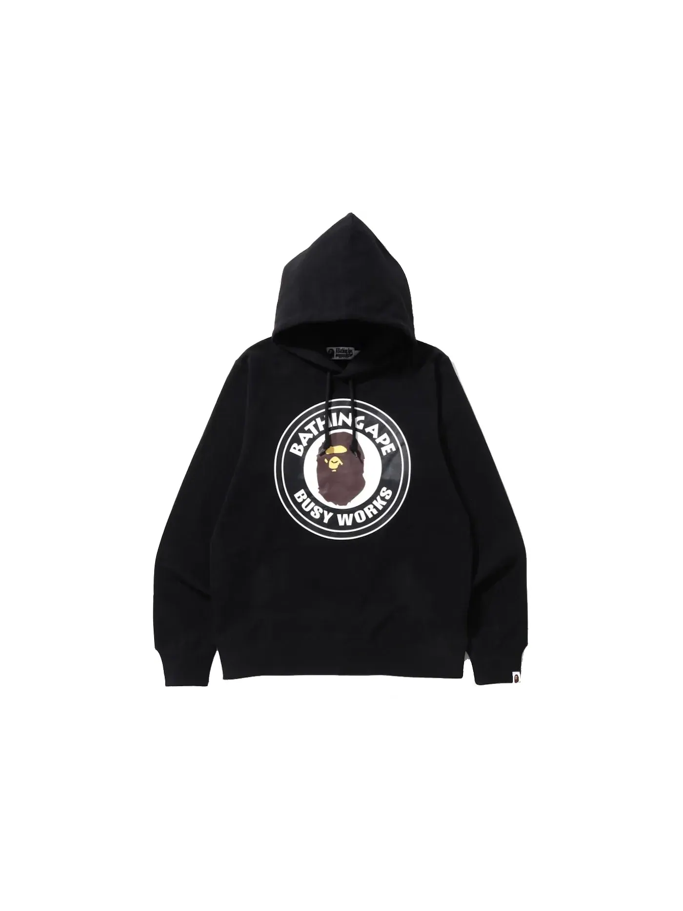 Мужской худи с принтом Busy Works BAPE — изображение 1 из 1, черный