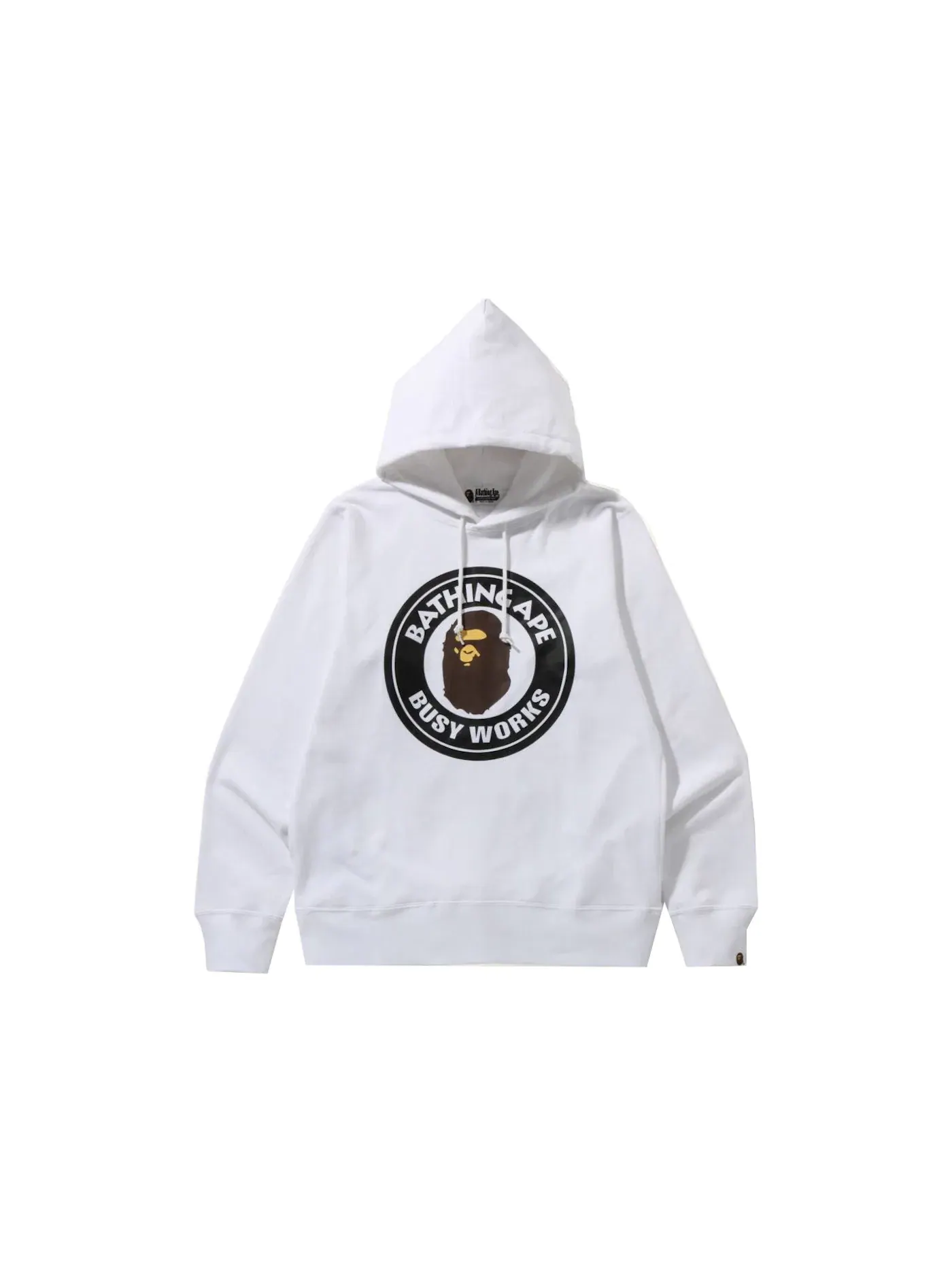 Мужской худи с принтом Busy Works BAPE — изображение 1 из 1, белый