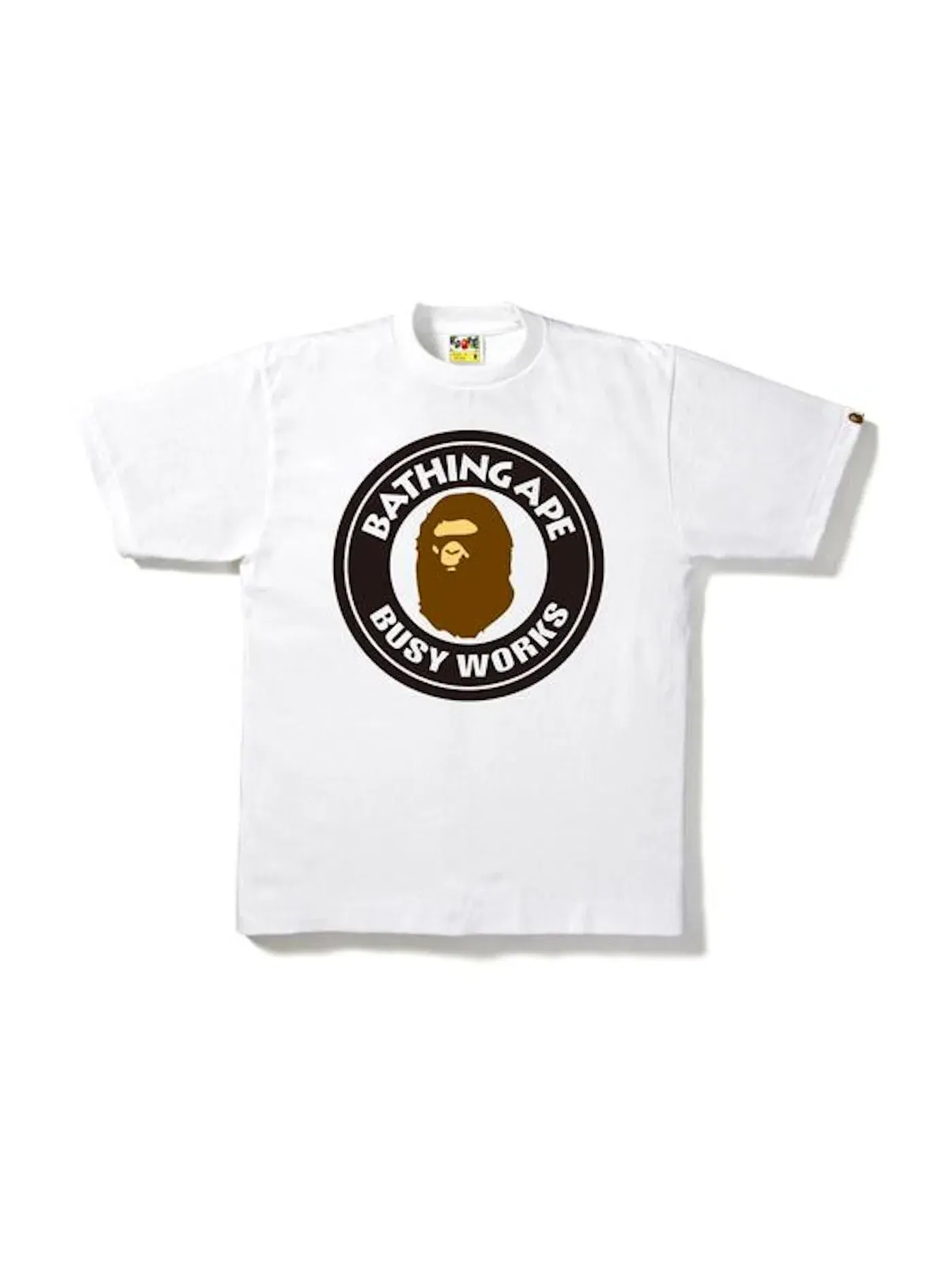 Мужская футболка с принтом BAPE Busy Works Tee — изображение 1 из 1, белый