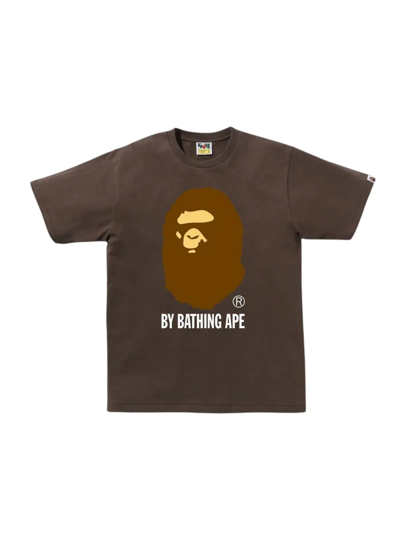 Мужская футболка с принтом Tee BAPE — изображение 1 из 1, коричневый