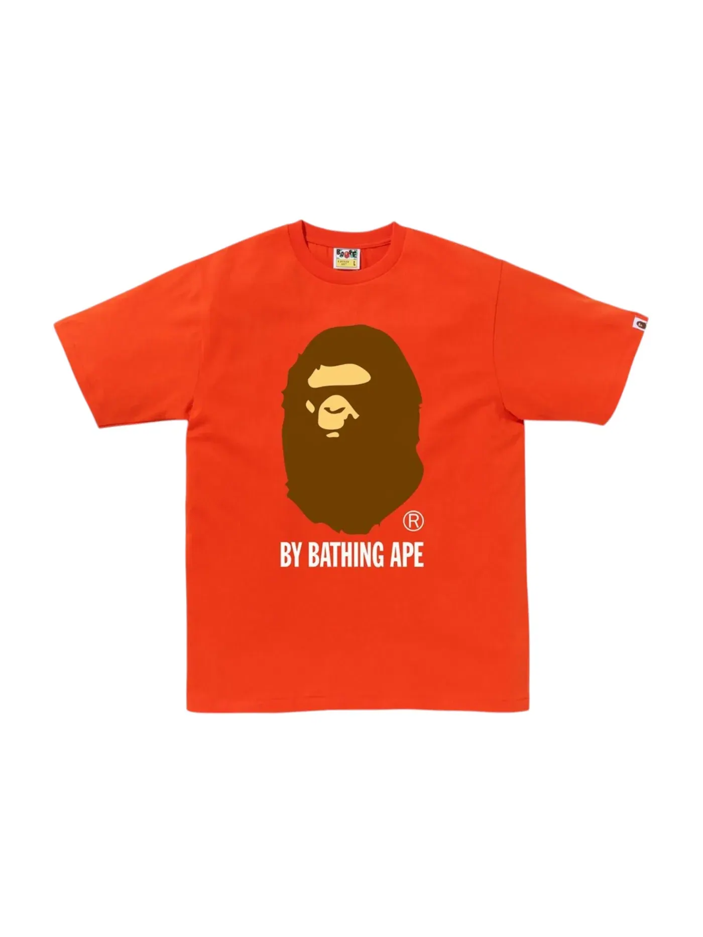 Мужская футболка с принтом BAPE Tee — изображение 1 из 1, оранжевый